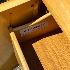 Vintage Romweber Burl and Mirror Nightstands - a Pair