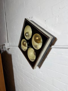 Vintage Ron Fritts Signed Chrome, Wood, Plexi Pop Art Shadow Box Wall Sculpture