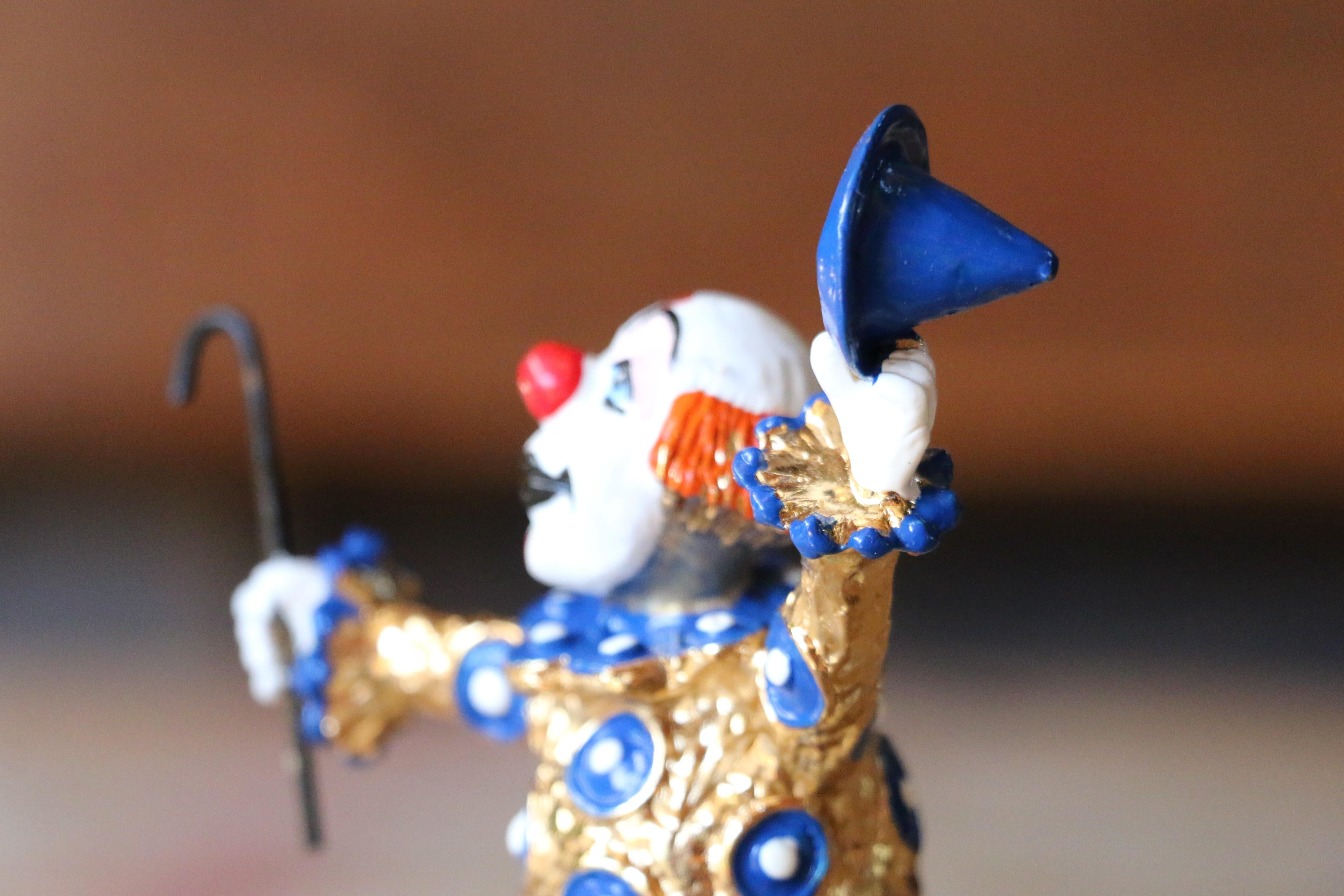 Vintage Ron Lee Clown Circus Figurine su base di onice, 1979 in vendita 3