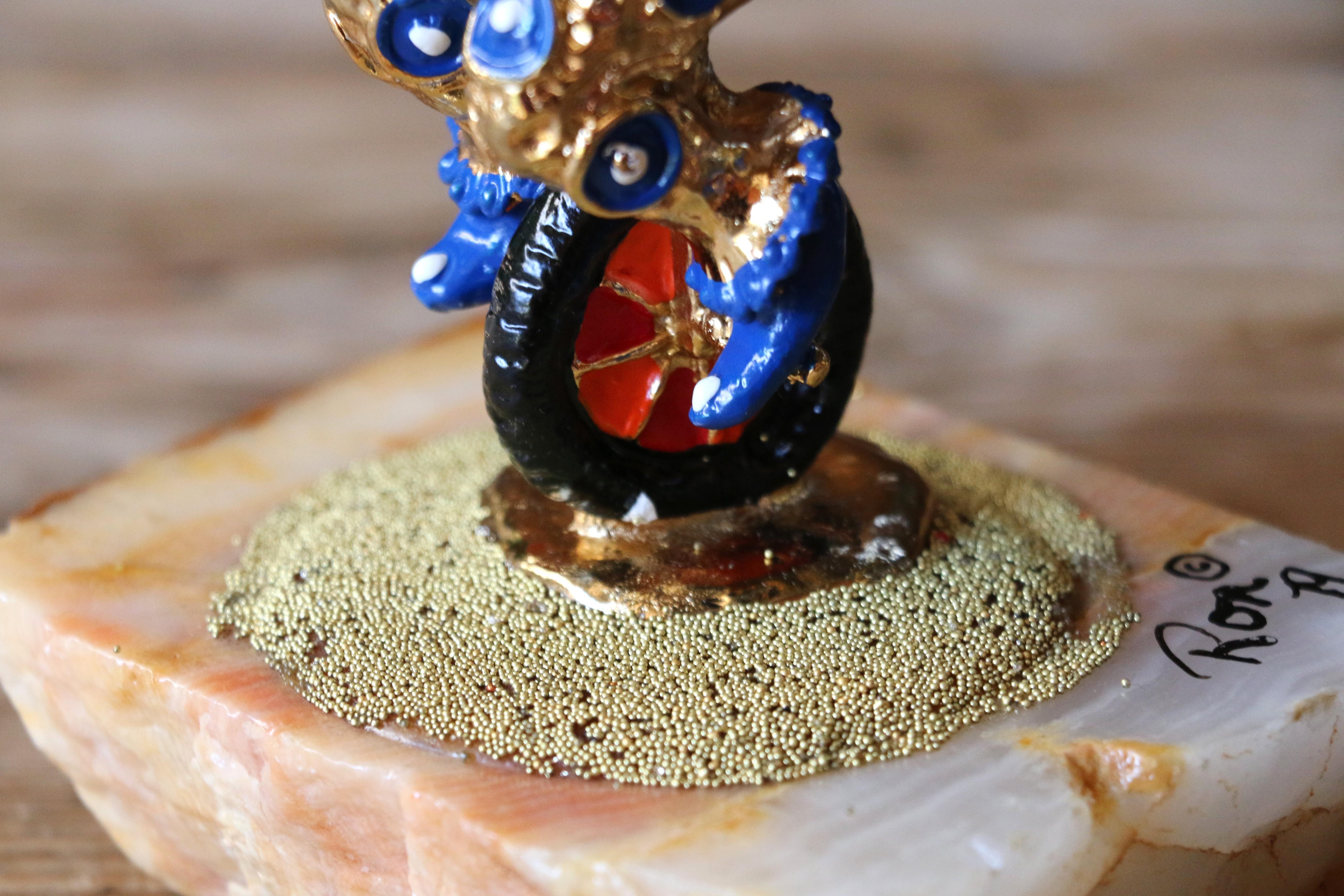 Vintage Ron Lee Clown Circus Figurine su base di onice, 1979 in vendita 4