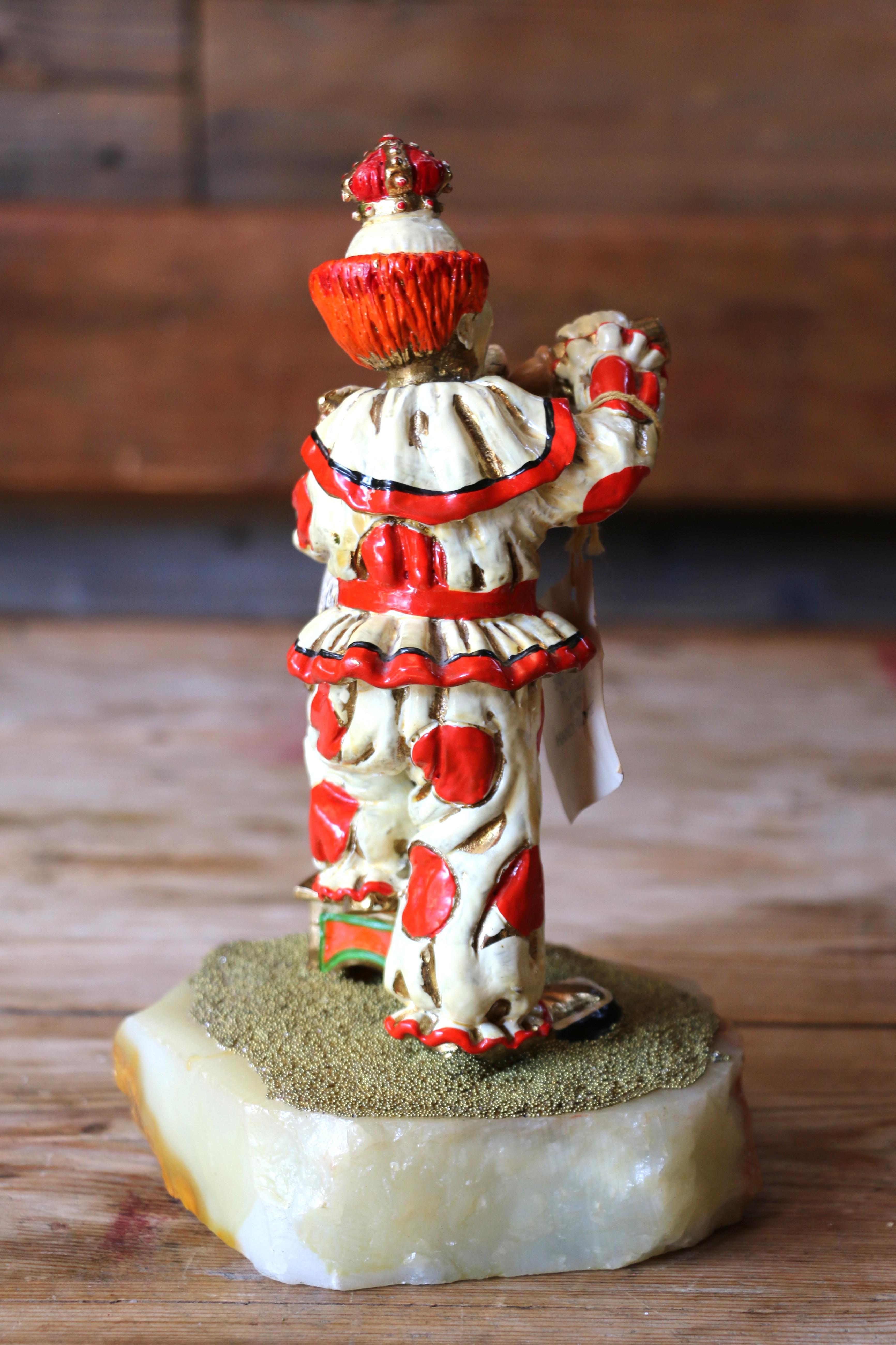 Mid-Century moderno Figurina di clown vintage di Ron Lee, 1982 in vendita