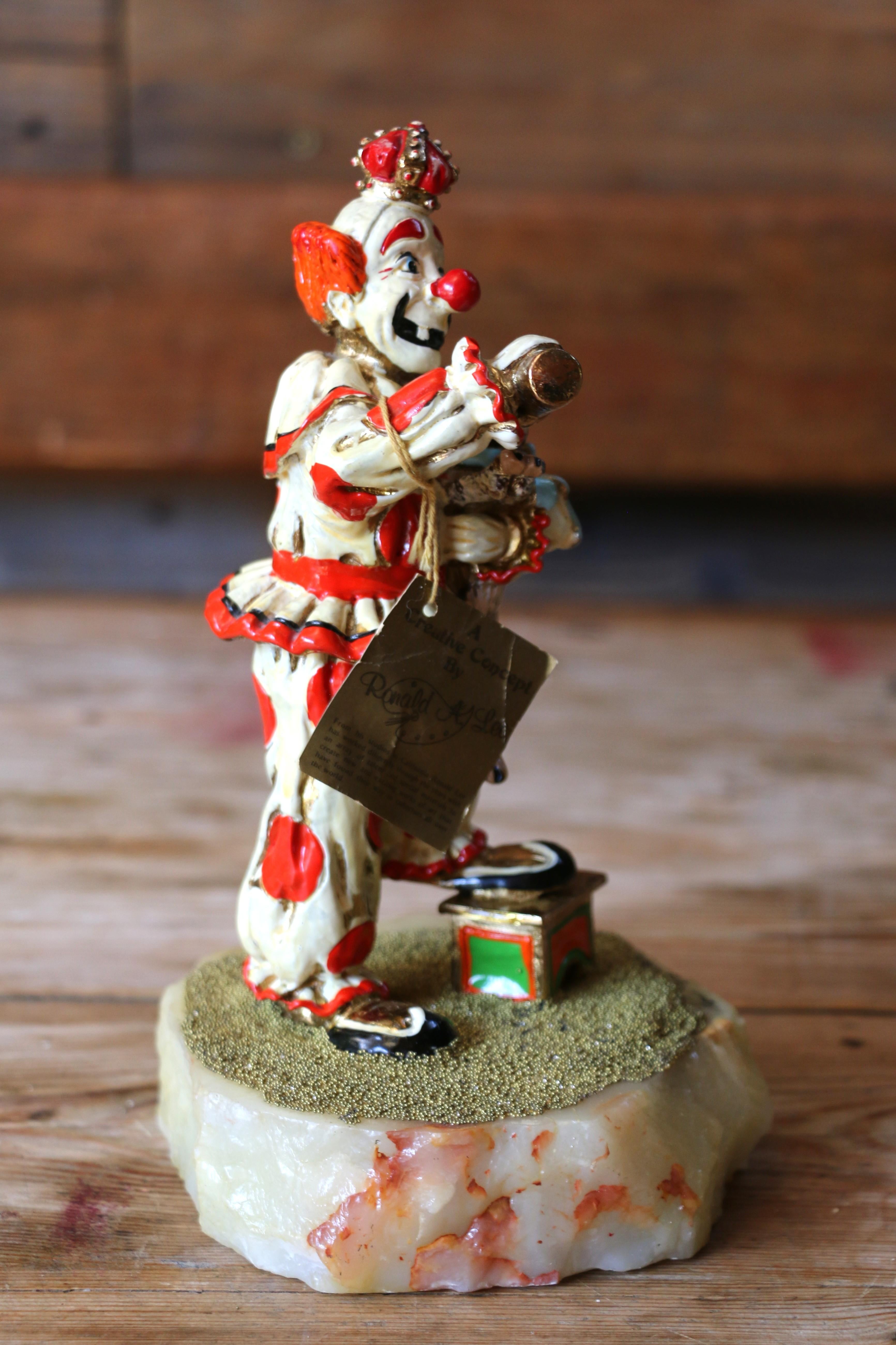 Americano Figurina di clown vintage di Ron Lee, 1982 in vendita