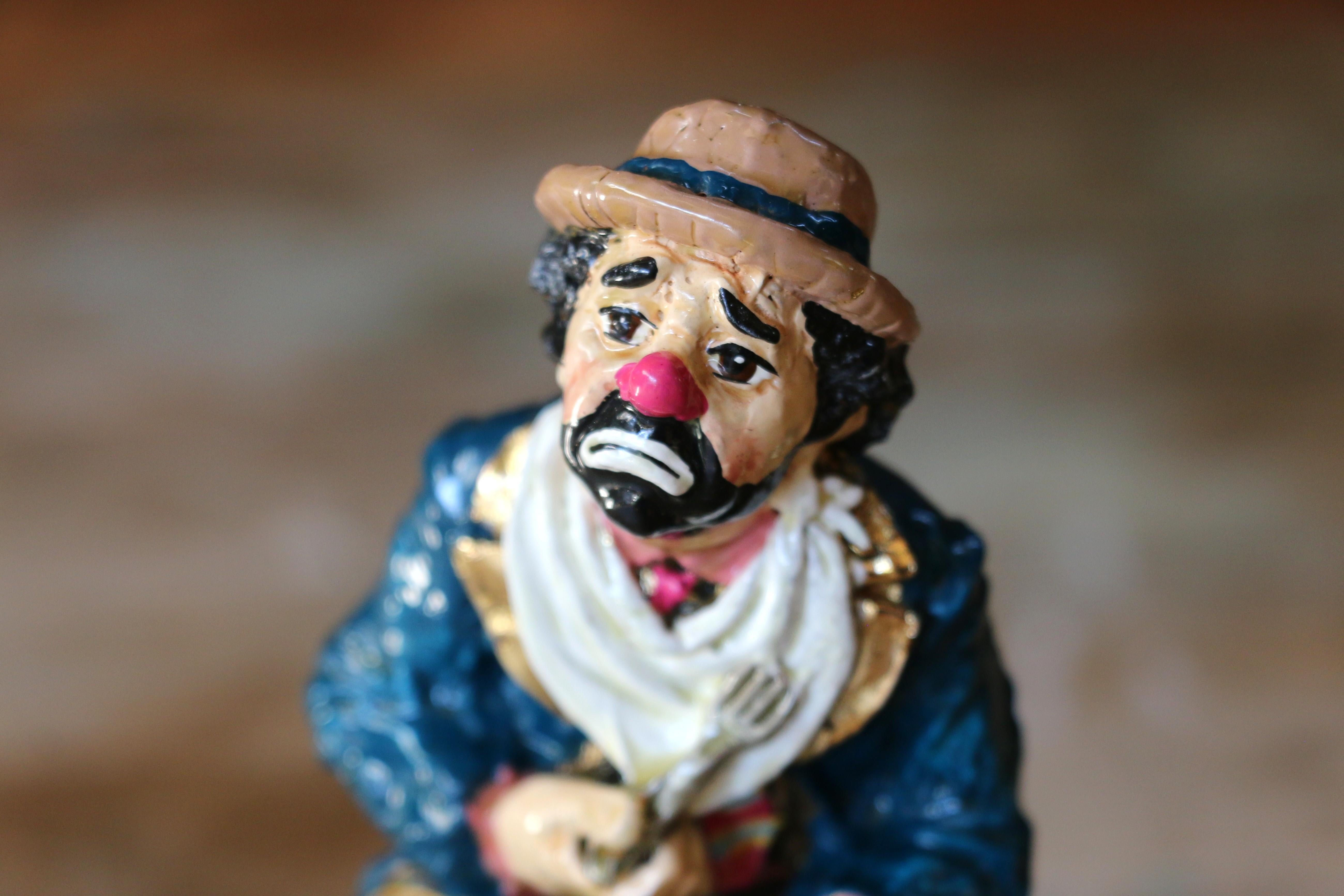 Figurina vintage di Ron Lee Clown intitolata 