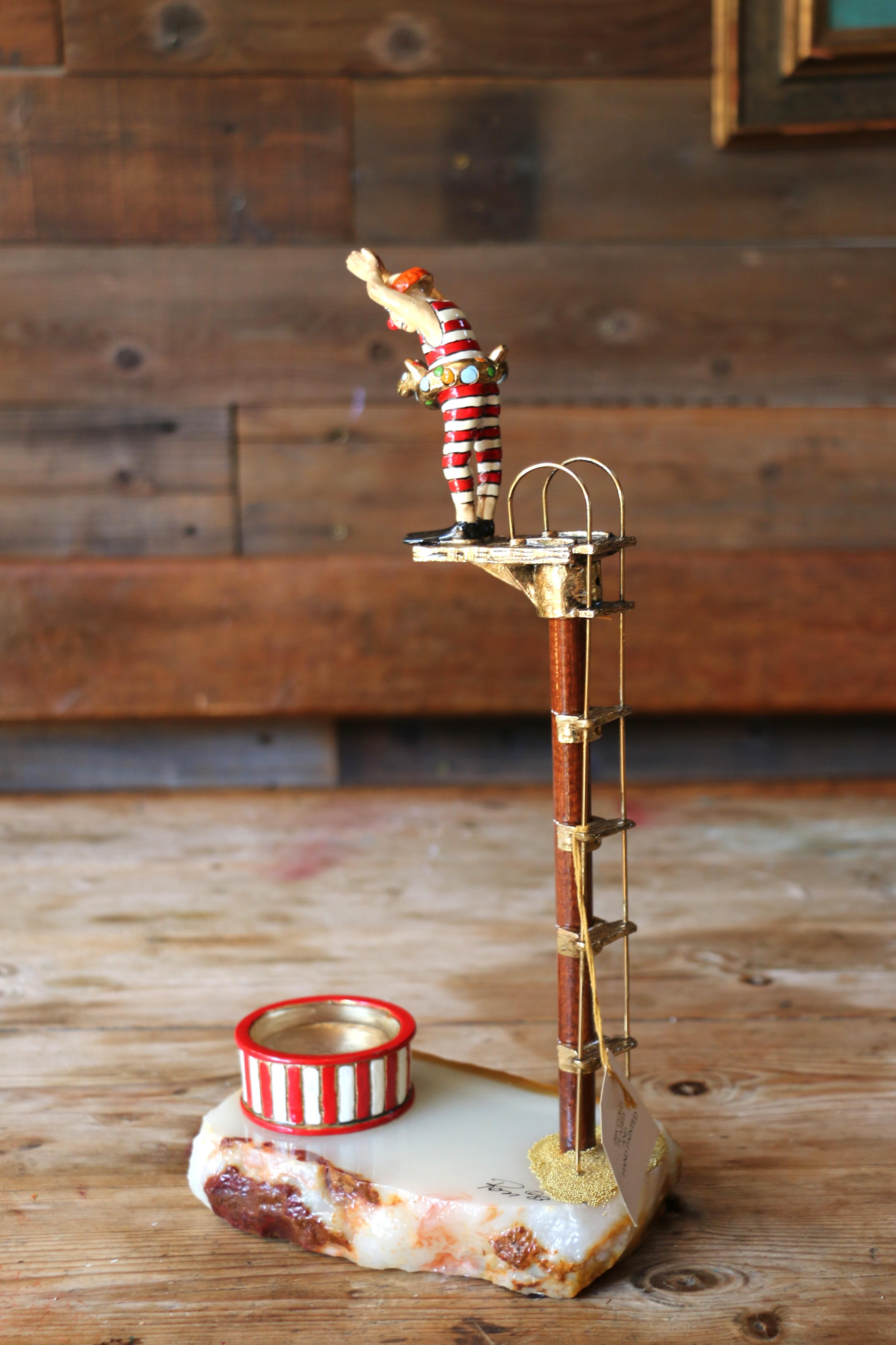 Scultura clown vintage di Ron Lee, 