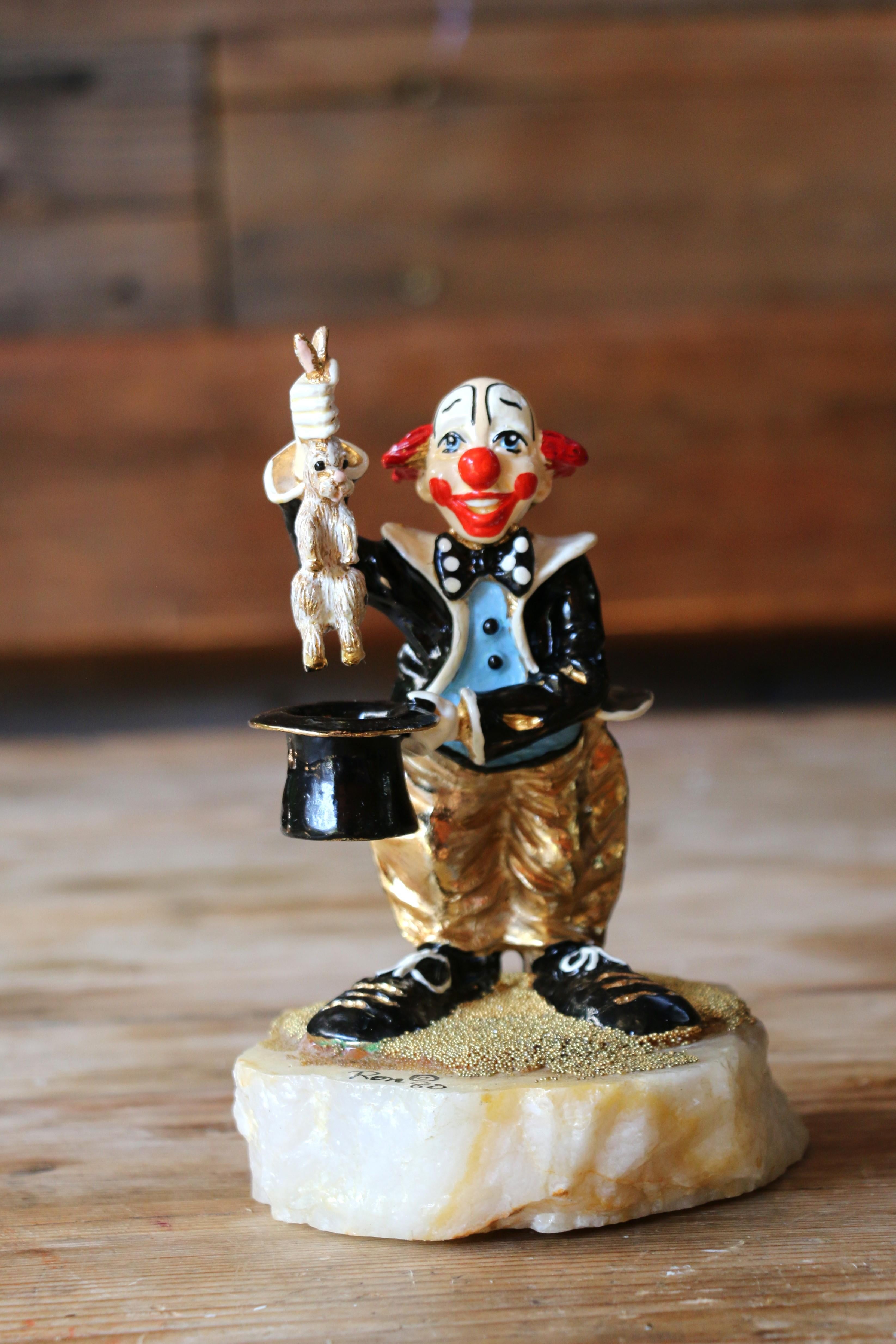 Figurina di clown mago Ron Lee d'epoca, circa anni '80 in vendita 3