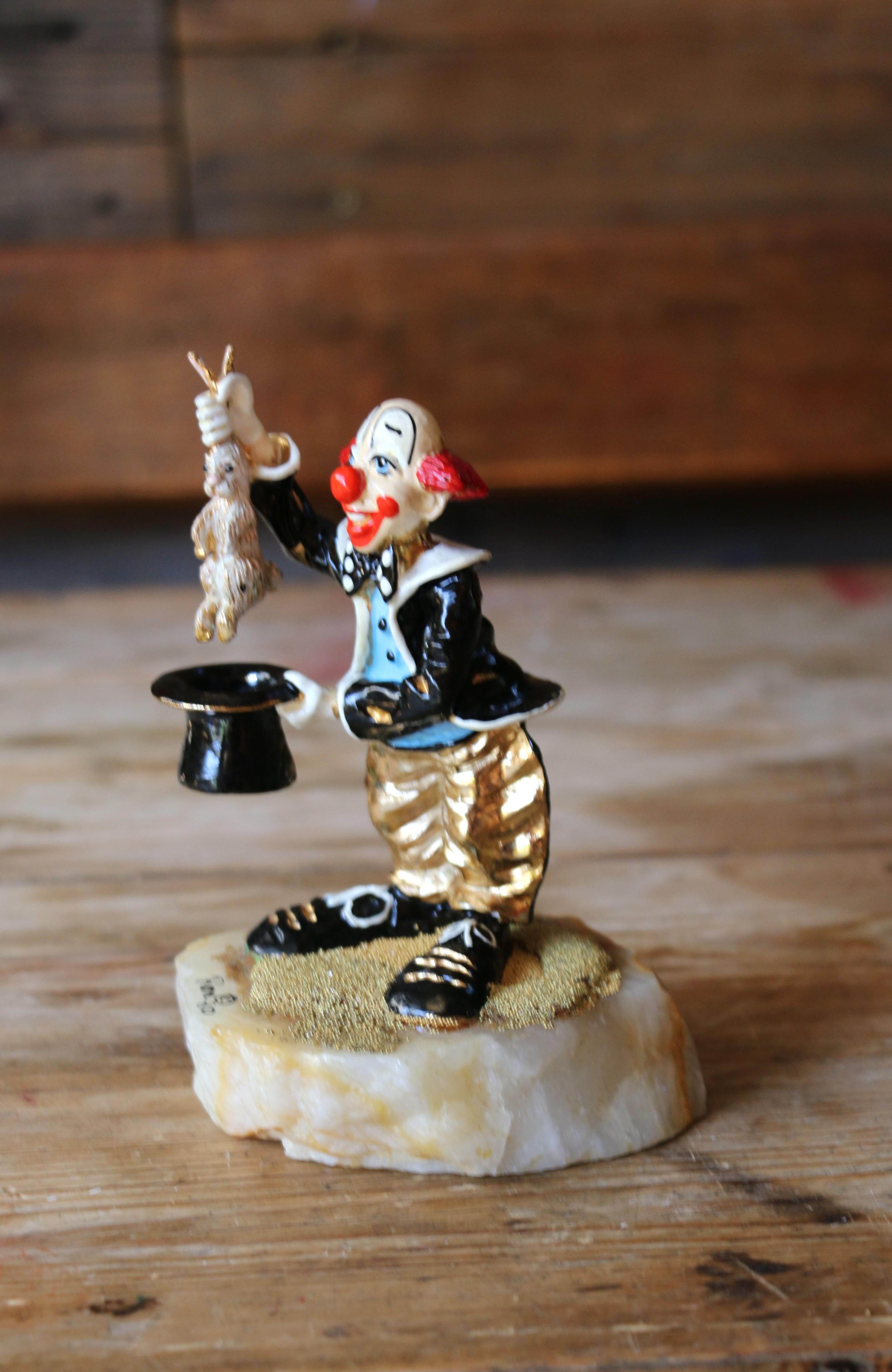 Mid-Century moderno Figurina di clown mago Ron Lee d'epoca, circa anni '80 in vendita