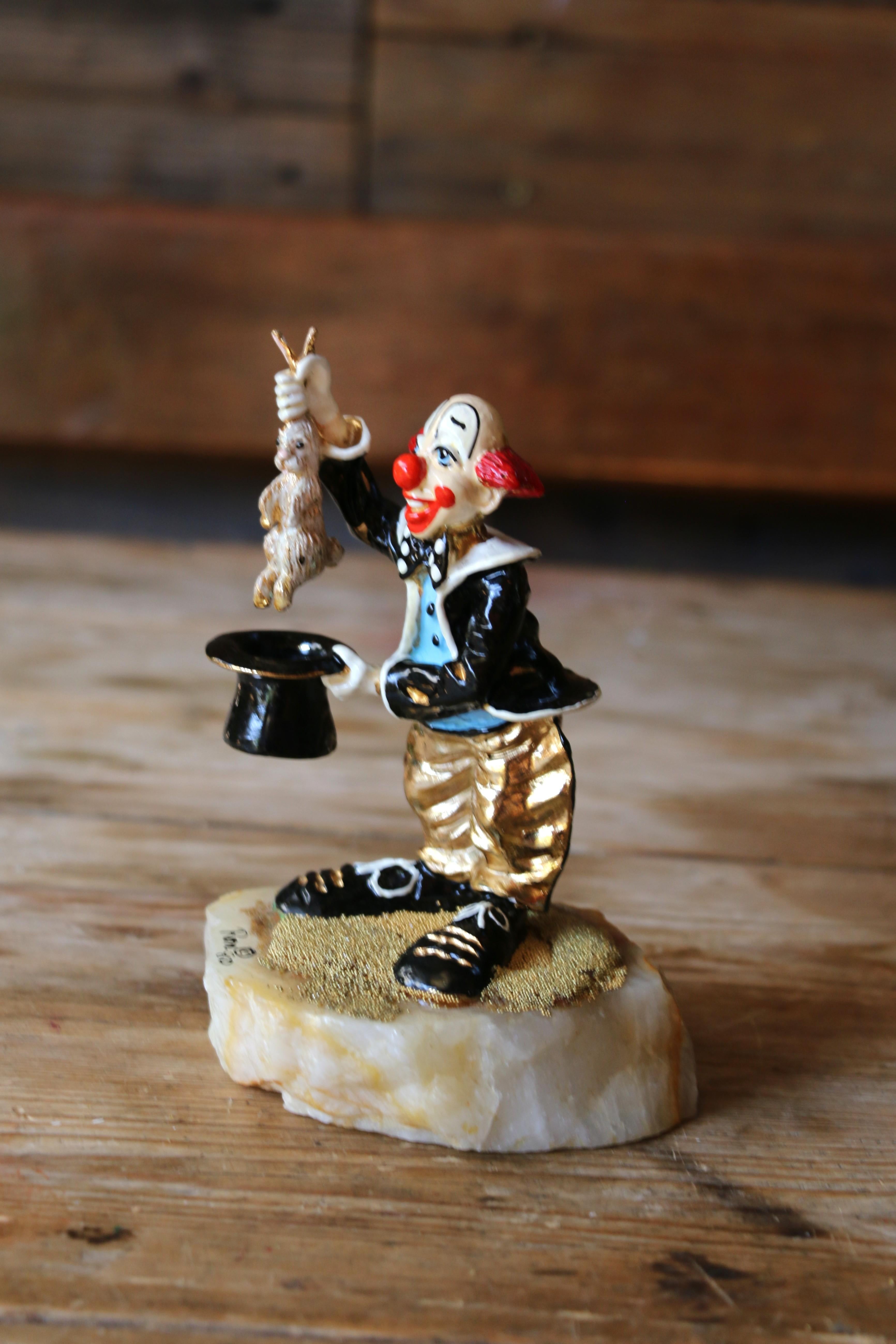 Americano Figurina di clown mago Ron Lee d'epoca, circa anni '80 in vendita