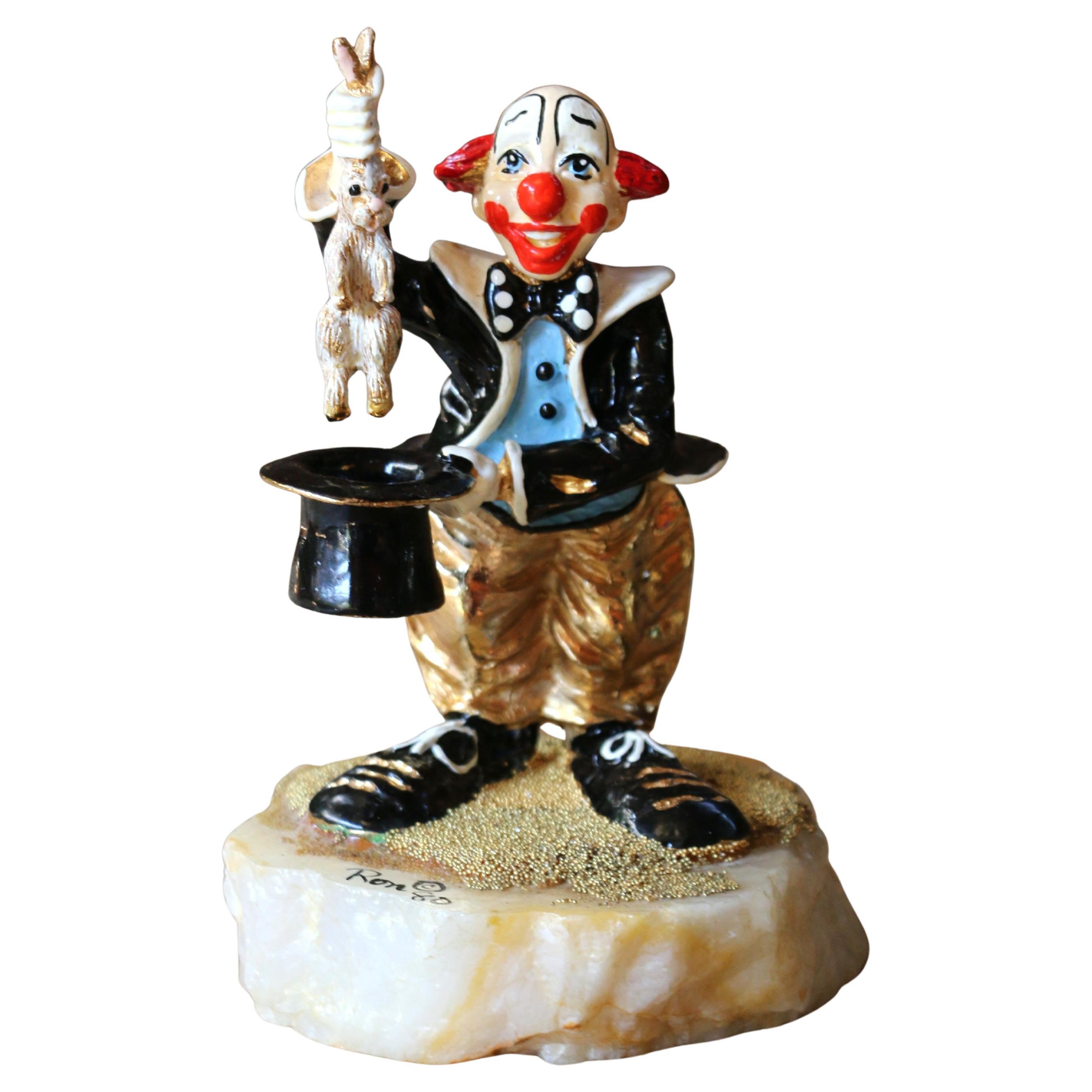 Vintage Ron Lee Magician Clown Figurine, Circa 1980s