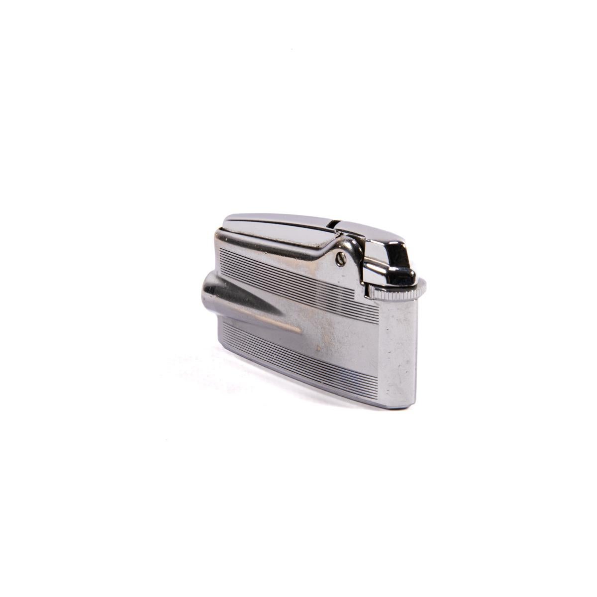 Vintage Ronson Varaflame Lighter Chrome 1980s In Fair Condition In DELFT, NL