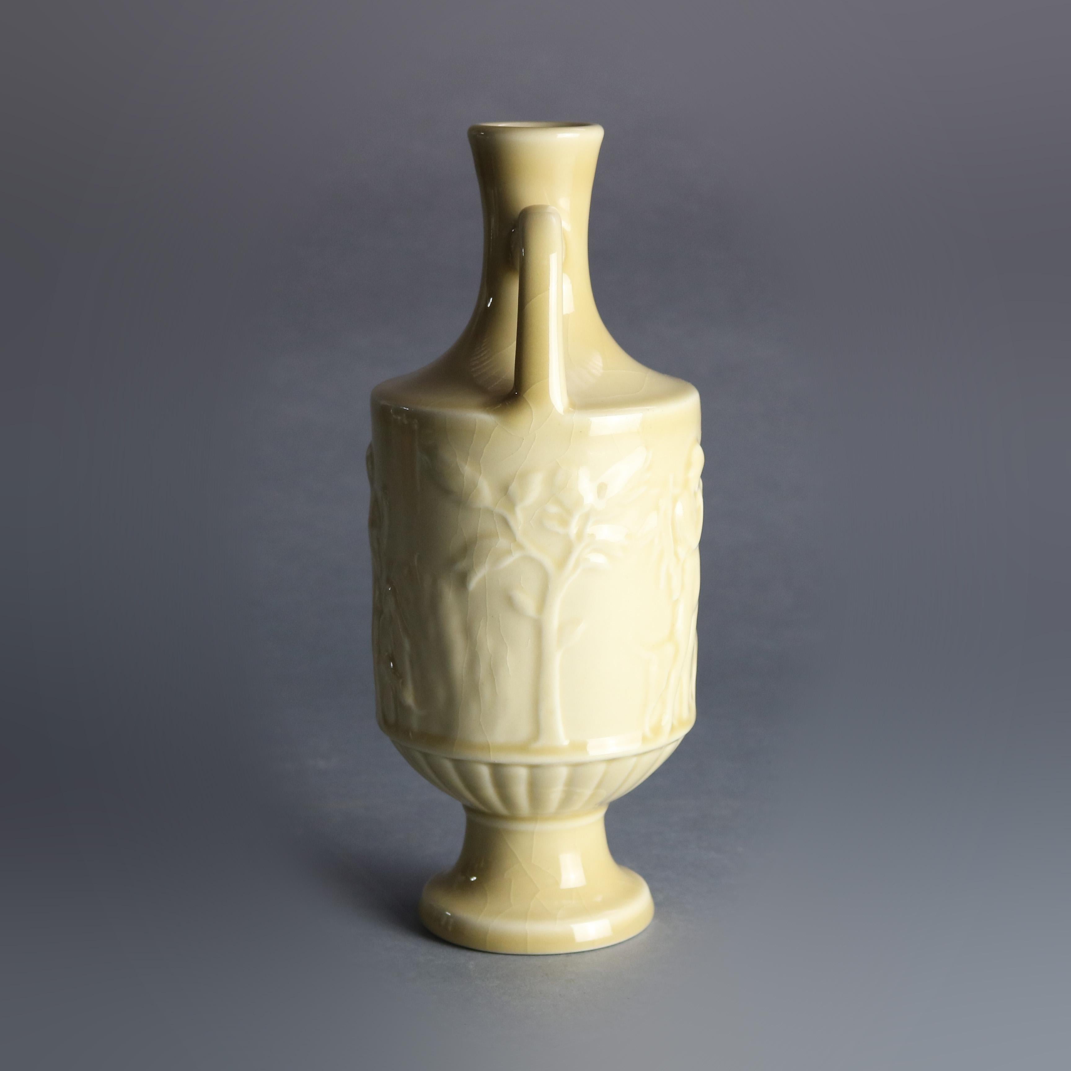 20th Century Vintage Rookwood Art Pottery Classical Paneled Ewer, Dtd 1946