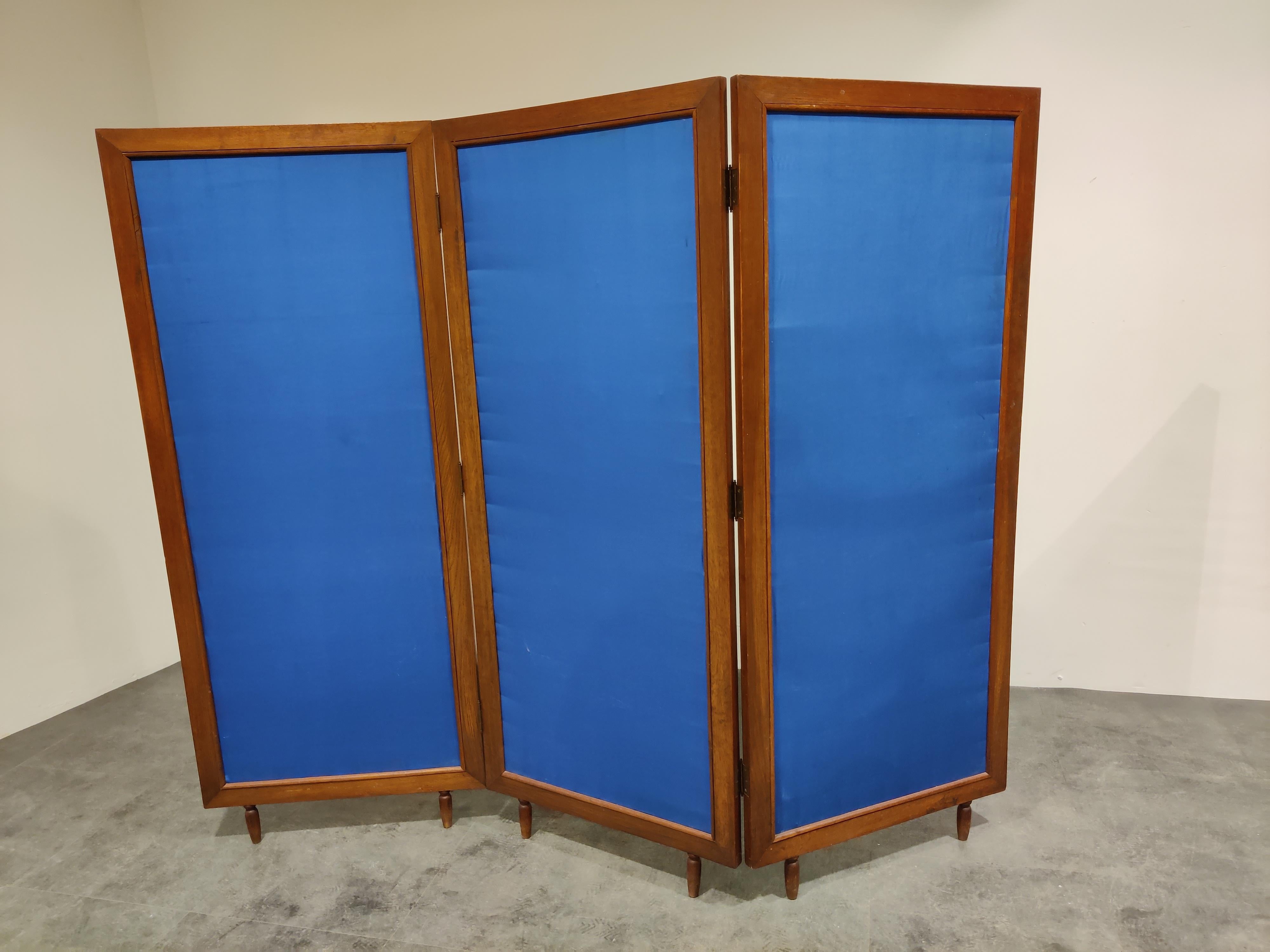 French Vintage Room Divider or Folding Screen, 1950s