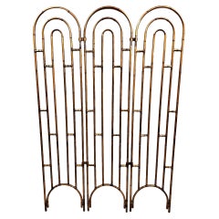 Vintage Room Divider Screen Paravent Regency Steampunk Steel