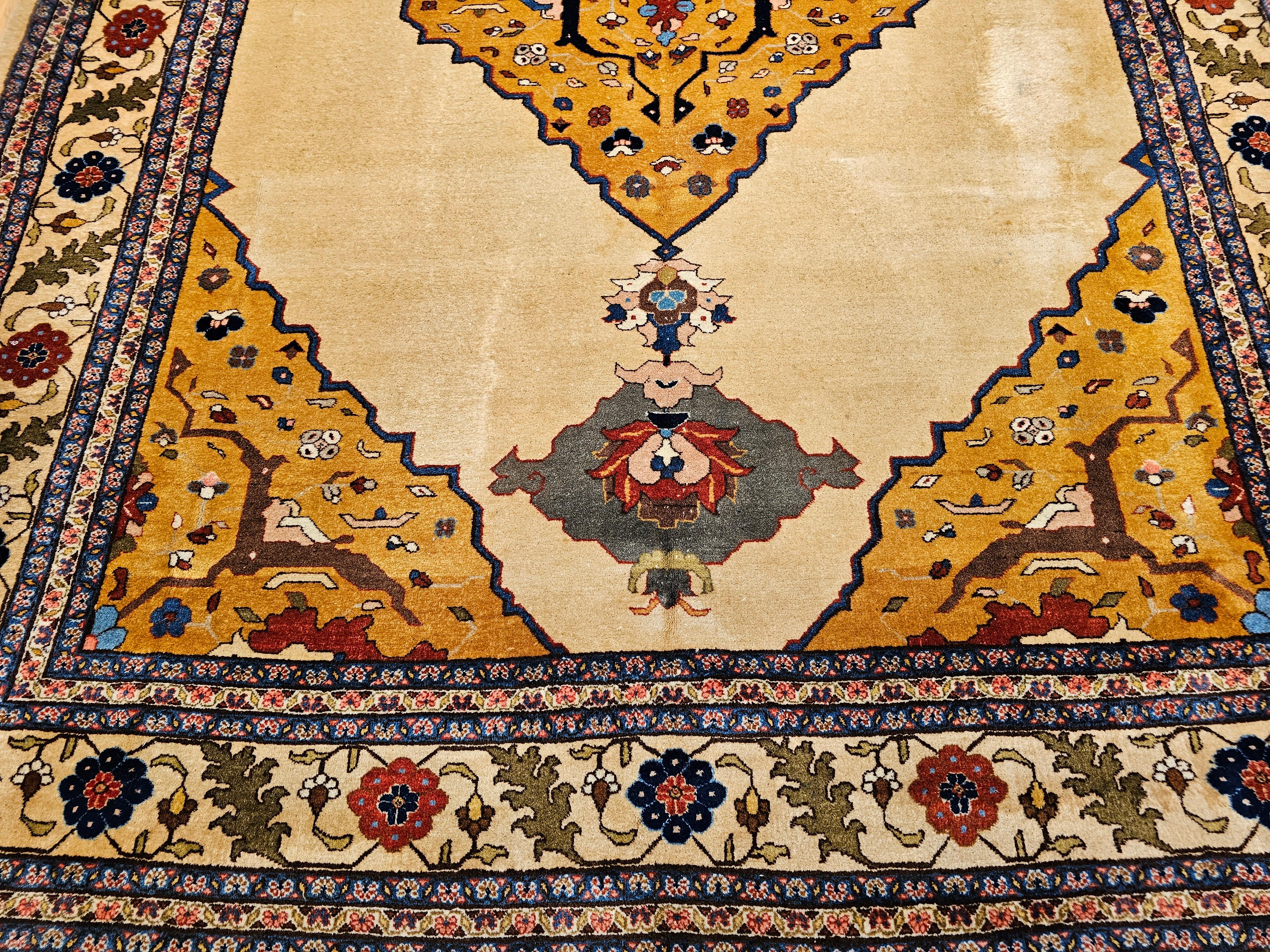 Tintura vegetale Agra d'epoca in campo aperto con motivi in pelo di cammello in vendita