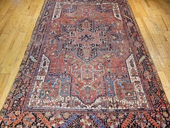 Vintage Room Size Persian Heriz Karajah, Wool & Cotton, Early 20th Century