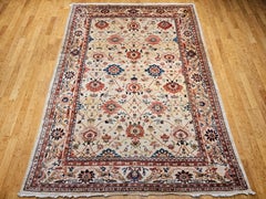 Vintage Room Size Persian Mahal Sultanabad in an All-over Geometric Pattern
