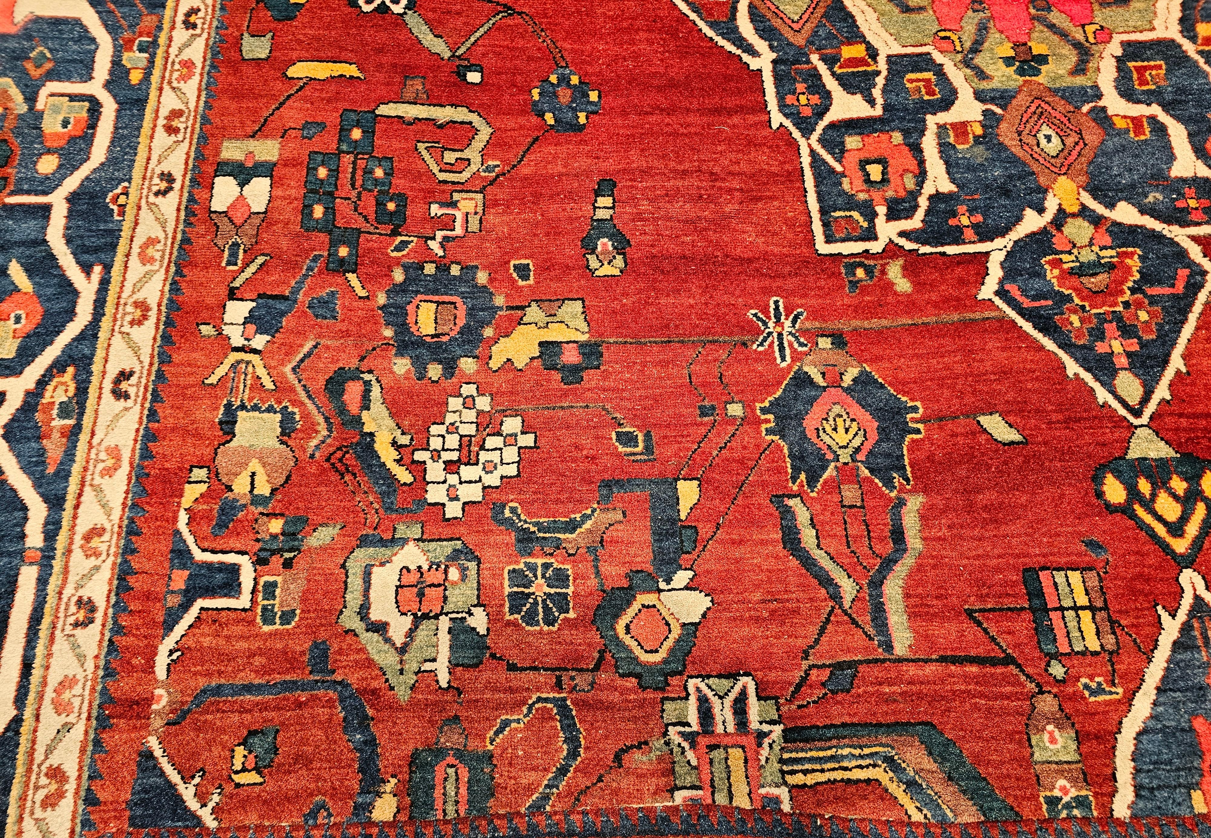 Alfombra Persa Cuadrada Vintage Malayer en venta 6