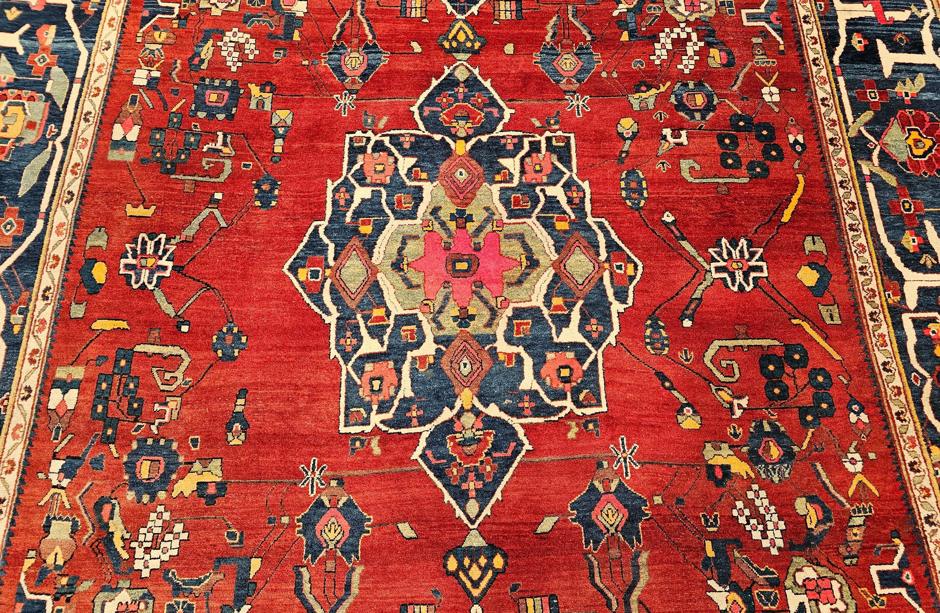 Alfombra Persa Cuadrada Vintage Malayer en venta 2