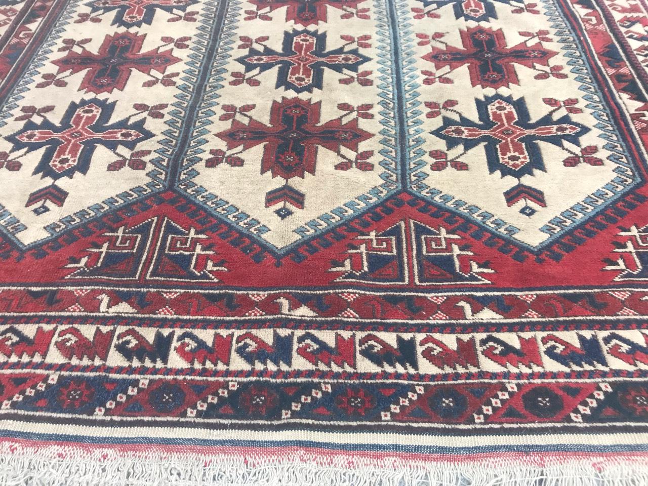 Kazak Vintage Room Size Turkish Kars Rug For Sale