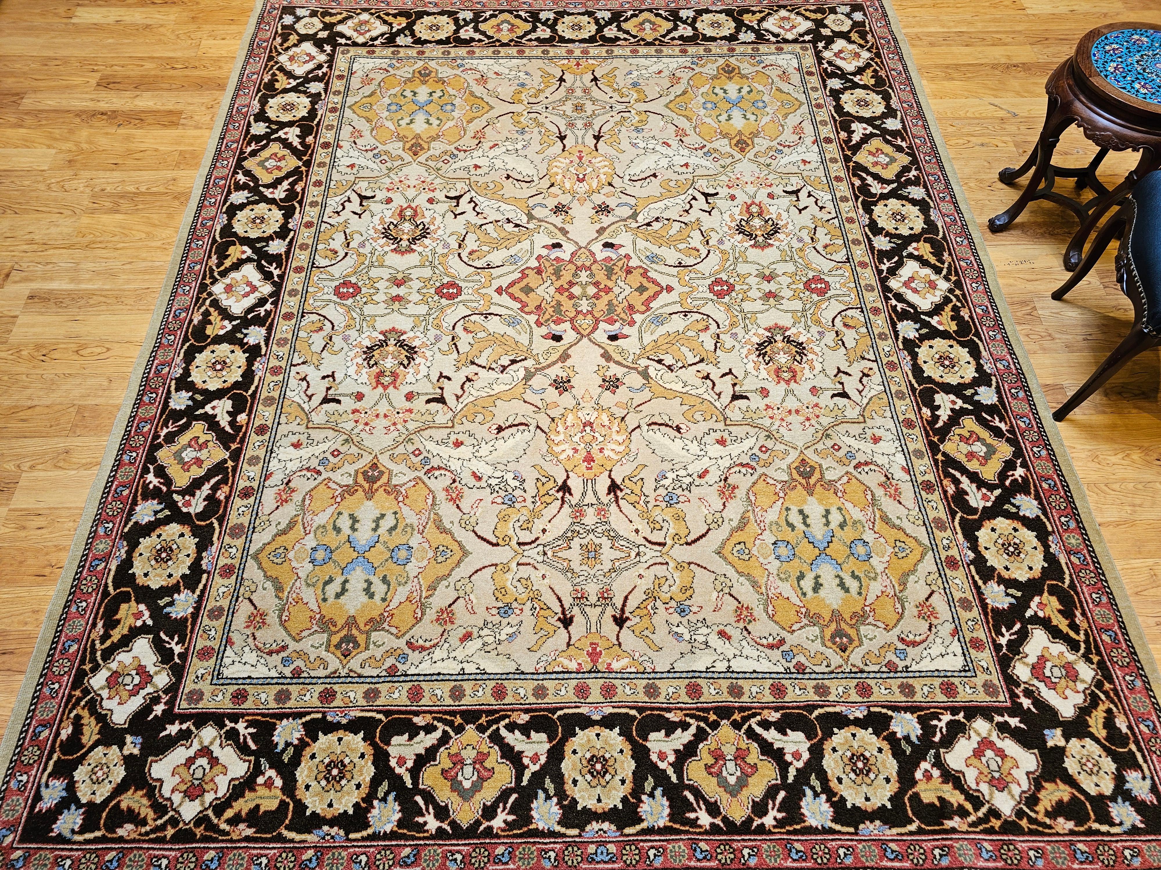 Oushak turco vintage a grandezza naturale in Tan, Marrone in vendita 4