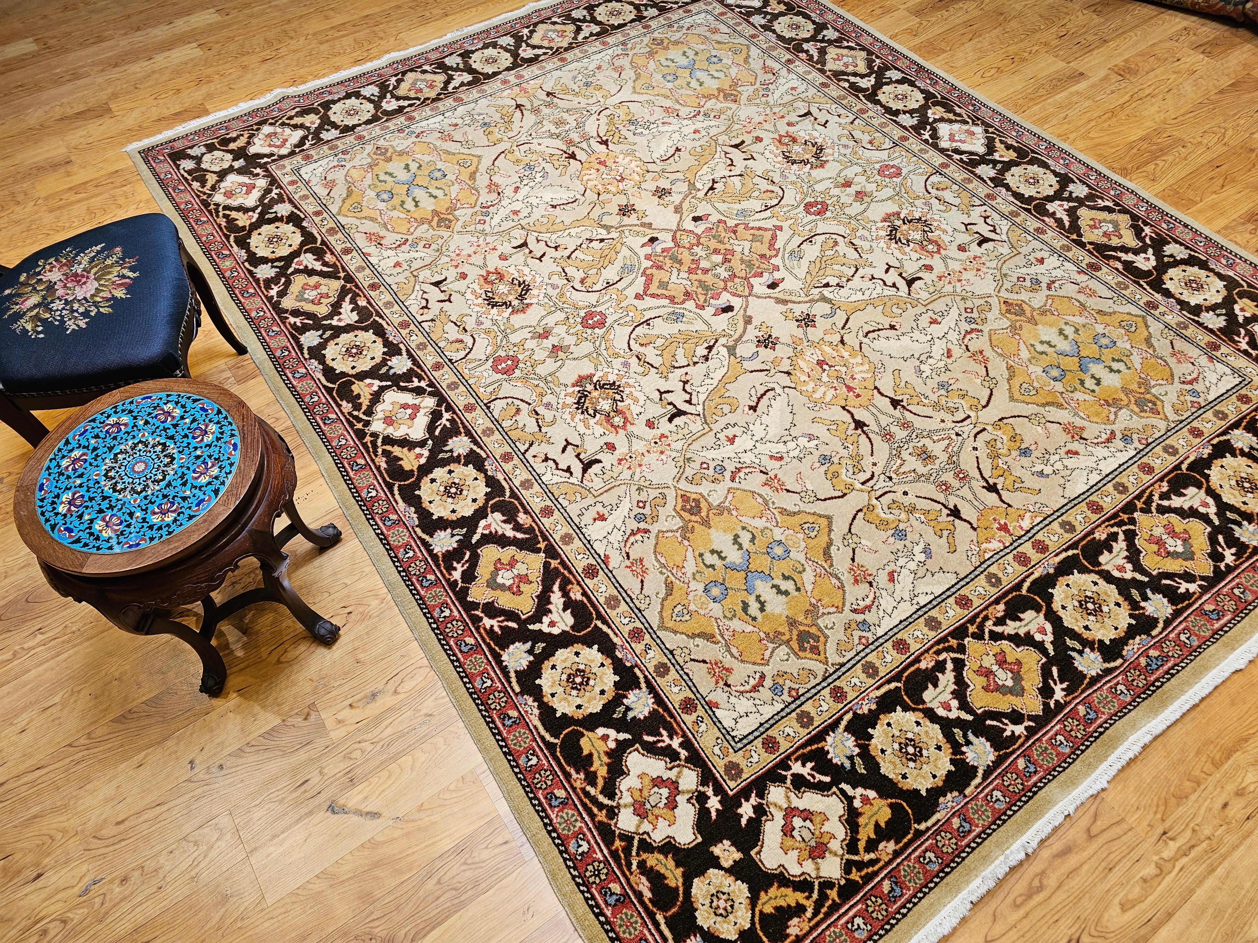 Oushak turco vintage a grandezza naturale in Tan, Marrone in vendita 6