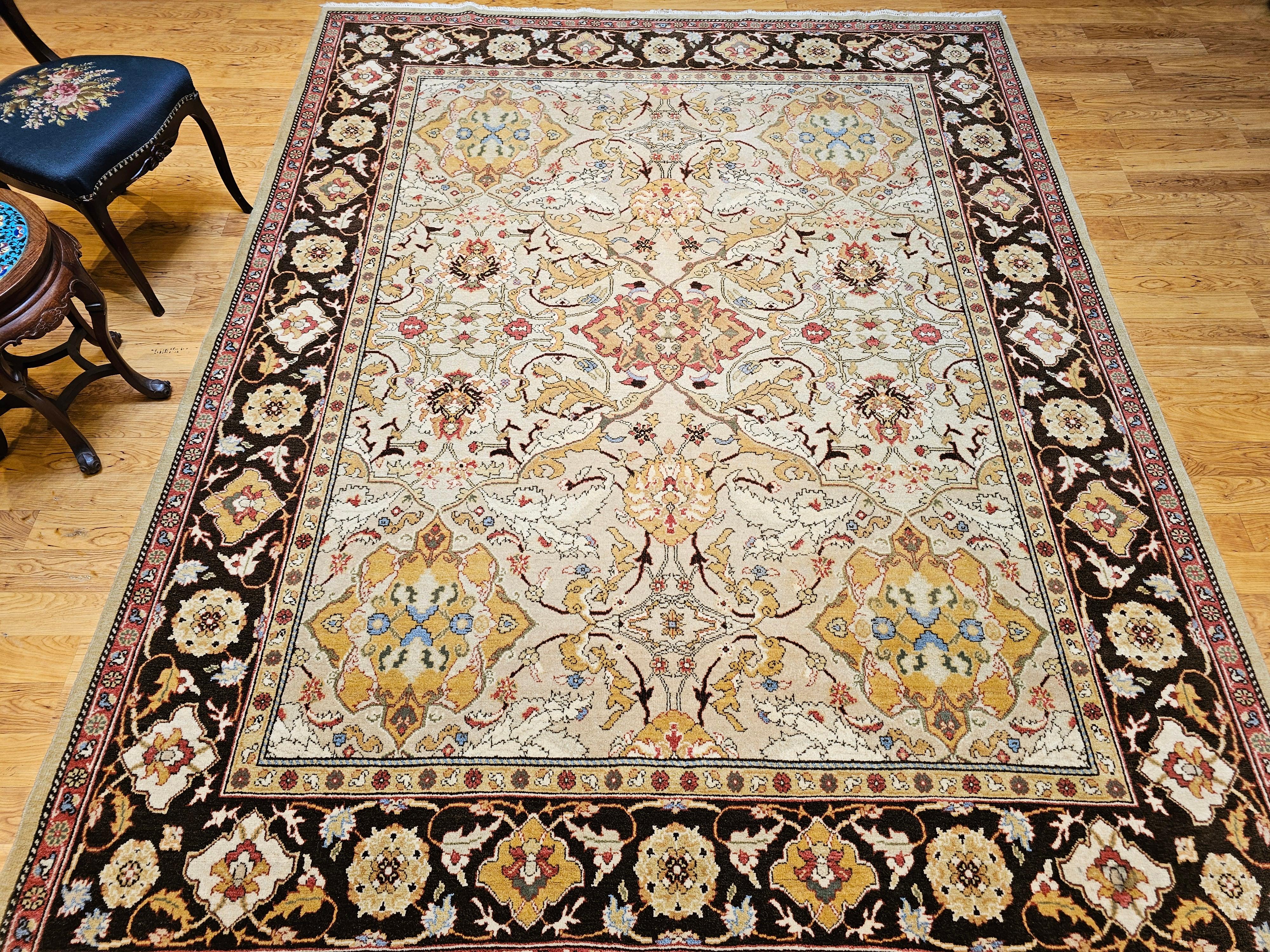 Oushak turco vintage a grandezza naturale in Tan, Marrone in vendita 7
