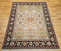 Vintage Turkish Oushak Handwoven Rug, Wool, Allover Geometric Design, 8' x 10'