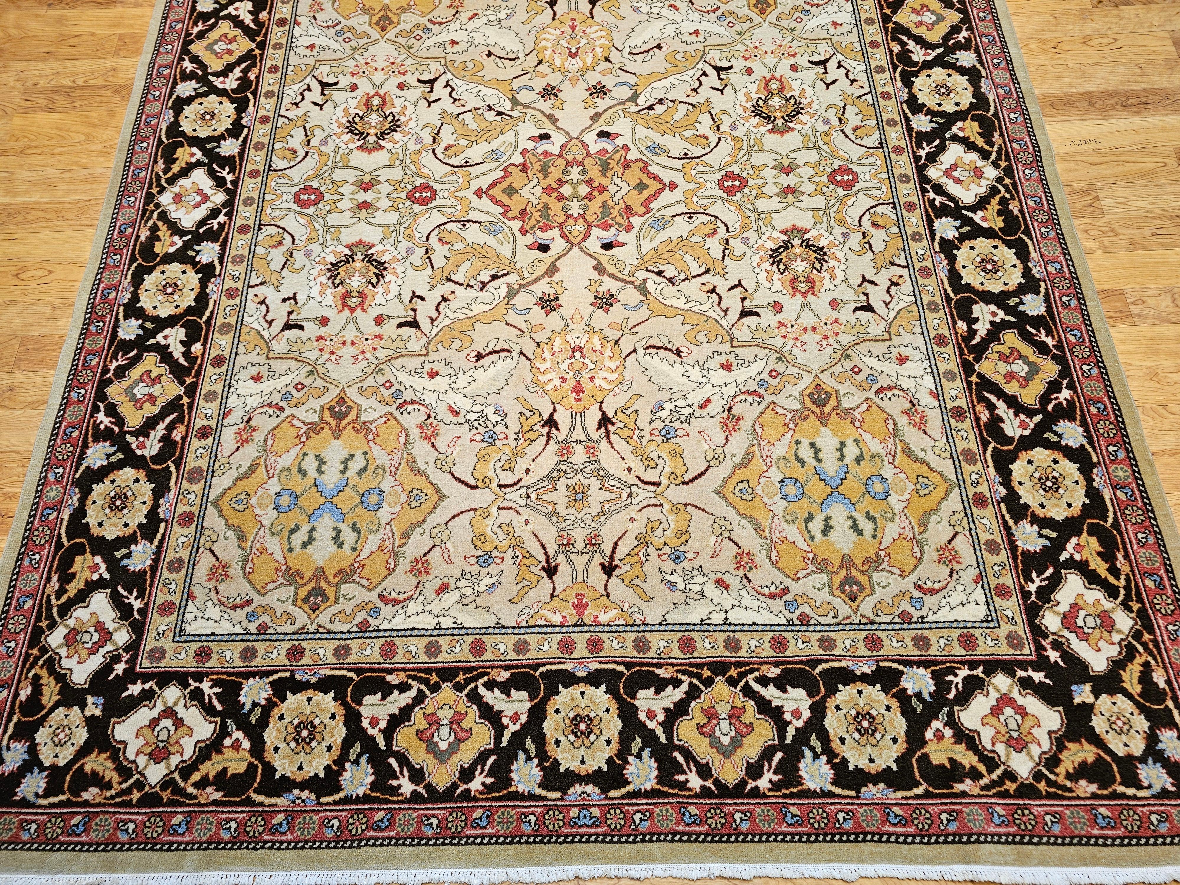 Turco Oushak turco vintage a grandezza naturale in Tan, Marrone in vendita