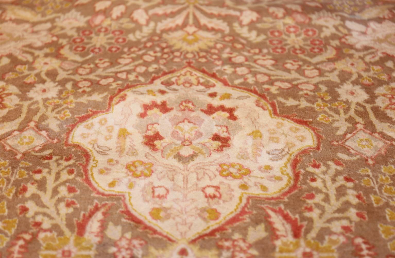 Vintage Room Sized Persian Tabriz Carpet. Size: 9 ft 9 in x 13 ft 8