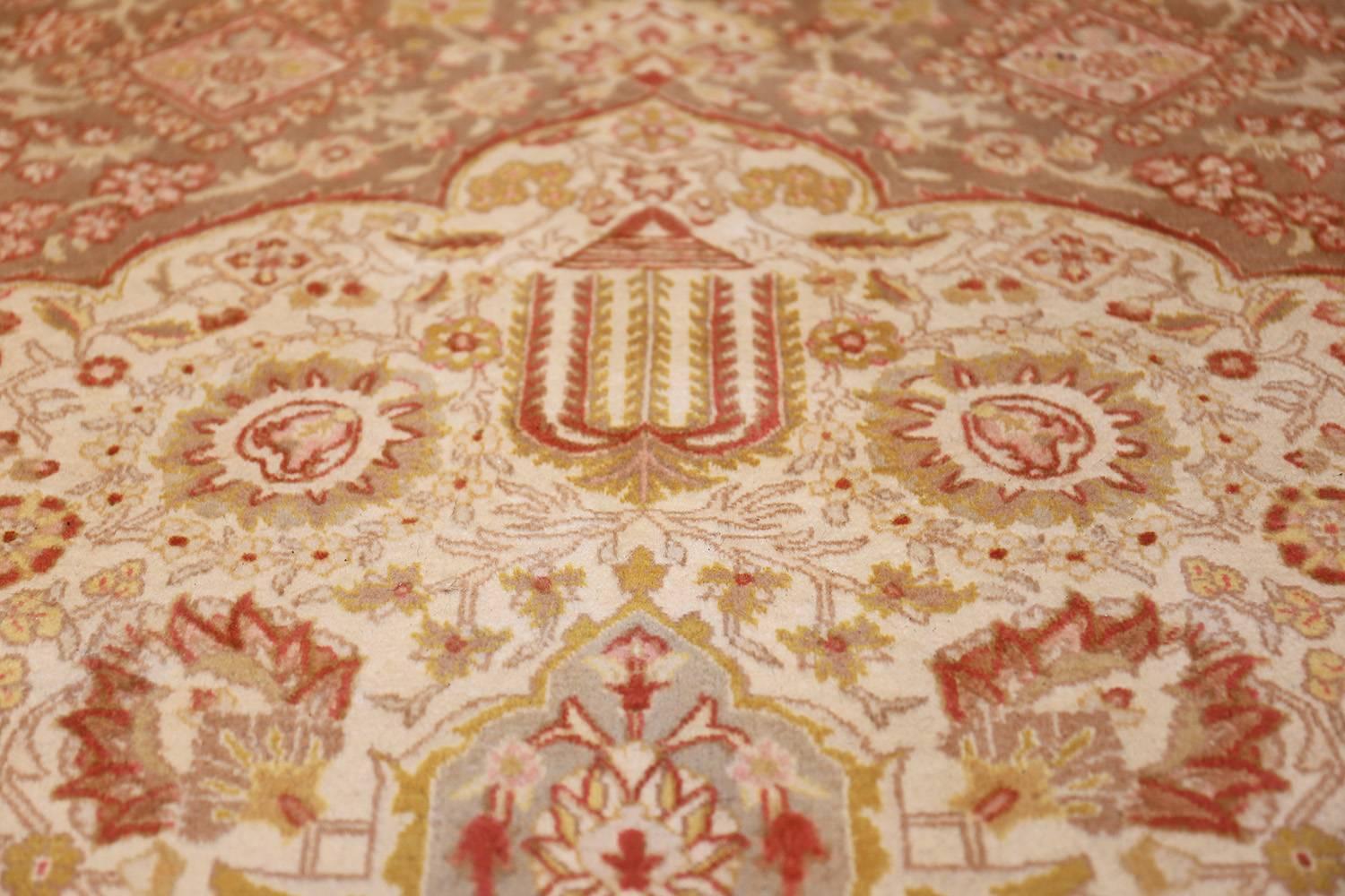 Vintage Room Sized Persian Tabriz Carpet. Size: 9 ft 9 in x 13 ft 9