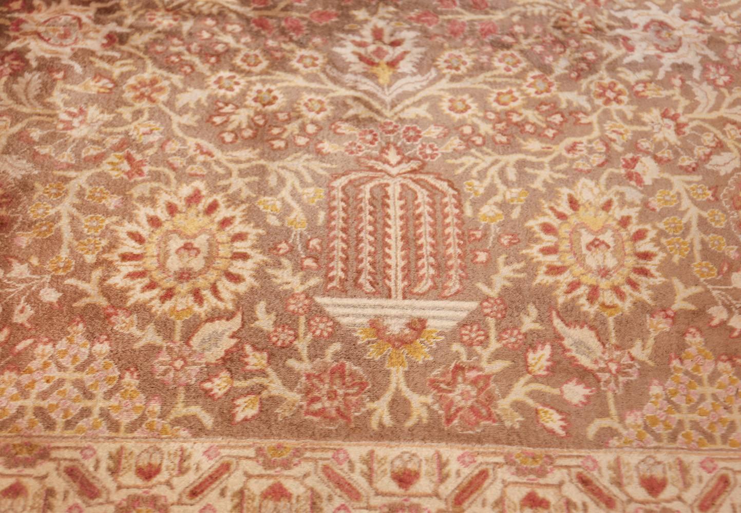 Vintage Room Sized Persian Tabriz Carpet. Size: 9 ft 9 in x 13 ft 2