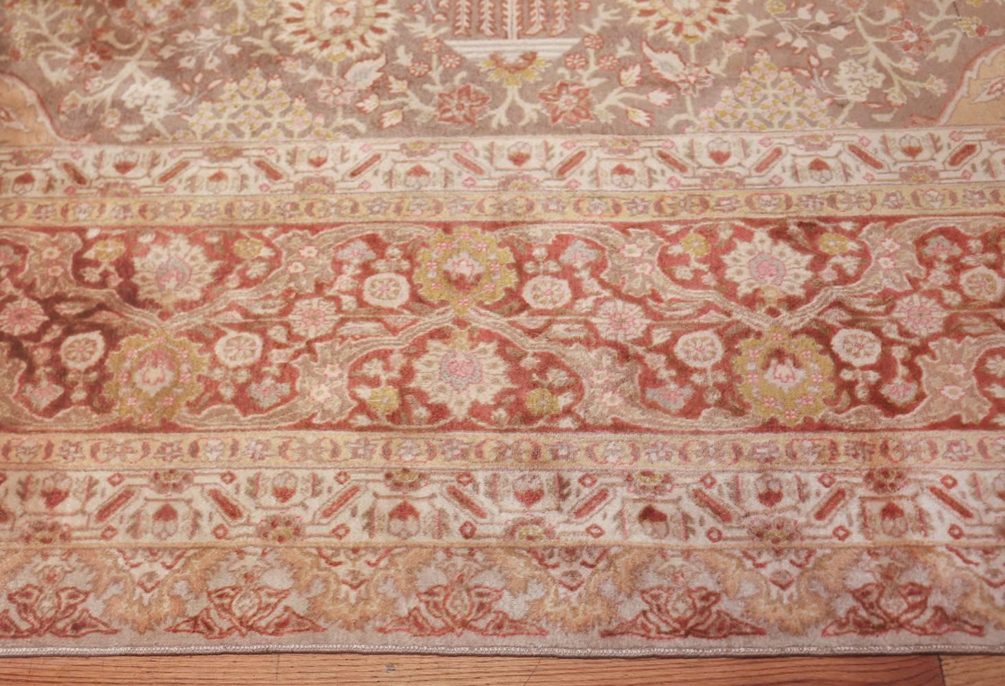 Vintage Room Sized Persian Tabriz Carpet. Size: 9 ft 9 in x 13 ft 3