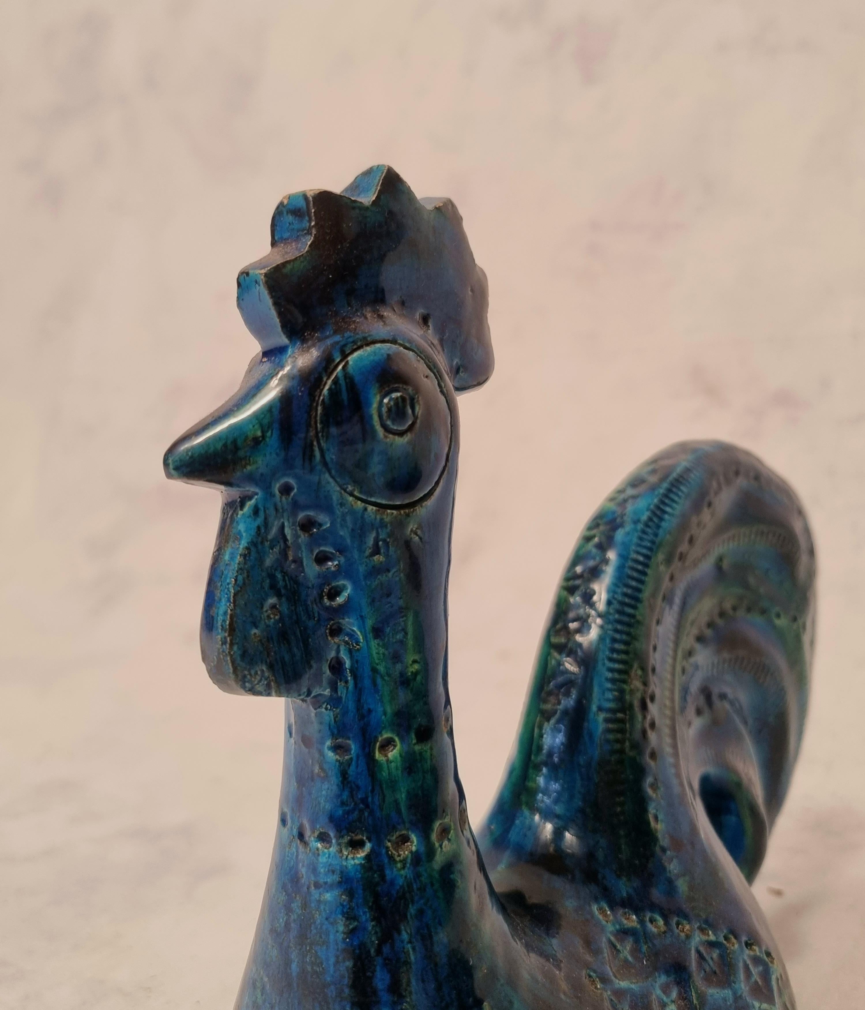 Mid-20th Century Vintage Rooster by Aldo Londi for Bitossi, Ceramic, Ca 1960