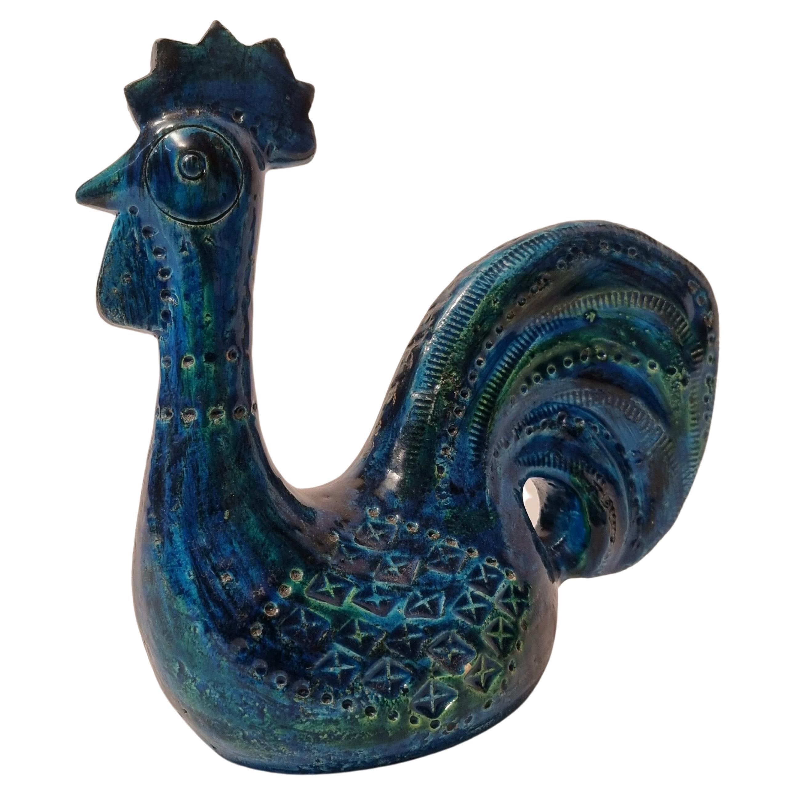 Vintage Rooster by Aldo Londi for Bitossi, Ceramic, Ca 1960