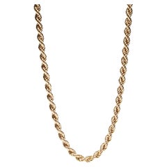 Used Rope Chain, Thick Rope Chain, 14K Gold, Large Gold Rope Chain
