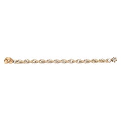 Vintage Rope Dangle Diamond Earrings in 14k Yellow Gold