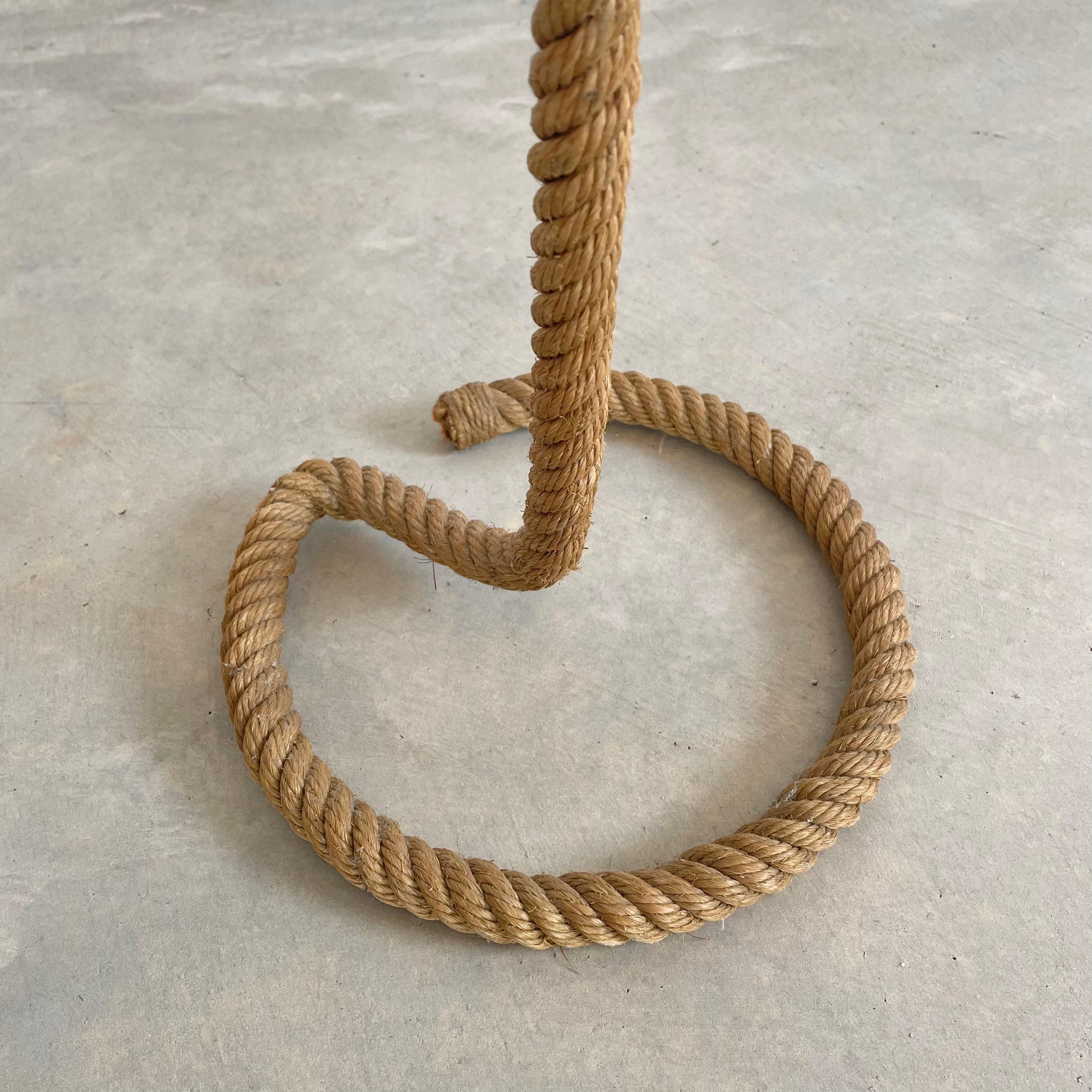 Vintage Rope Floor Catchall in the Style of Audoux-Minet, 1960s, France For Sale 2
