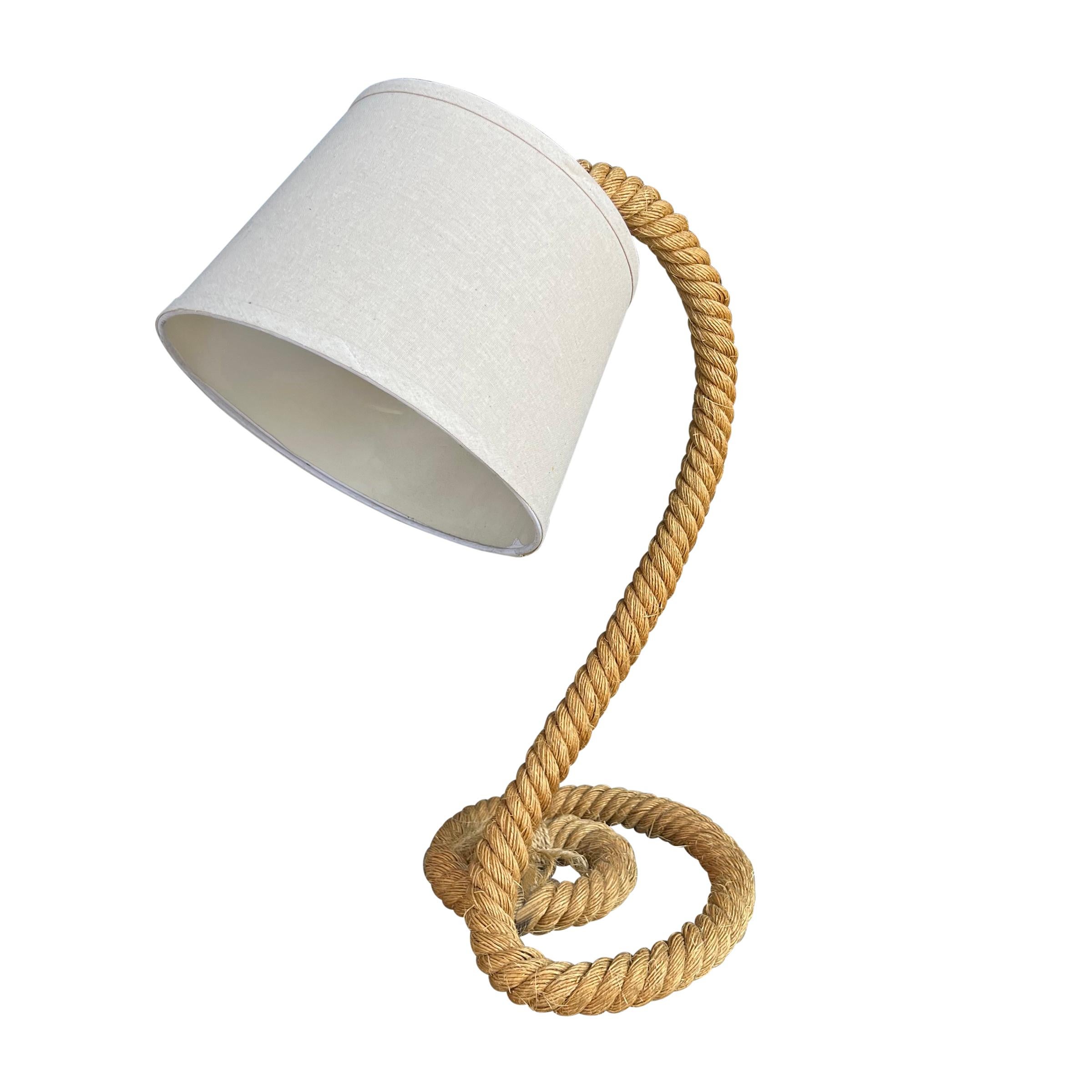 Vintage Rope Lamp In Good Condition In Chicago, IL