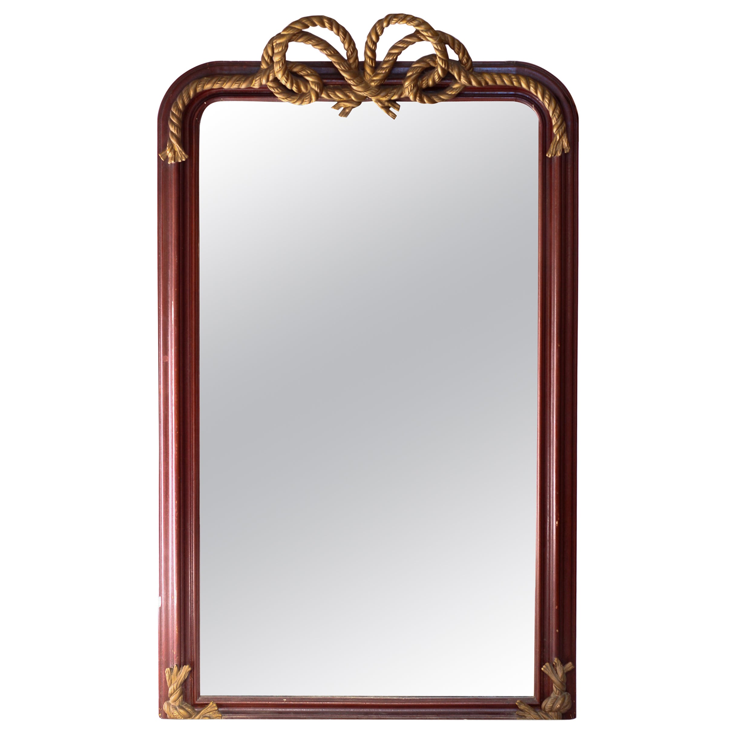 Miroir en corde vintage