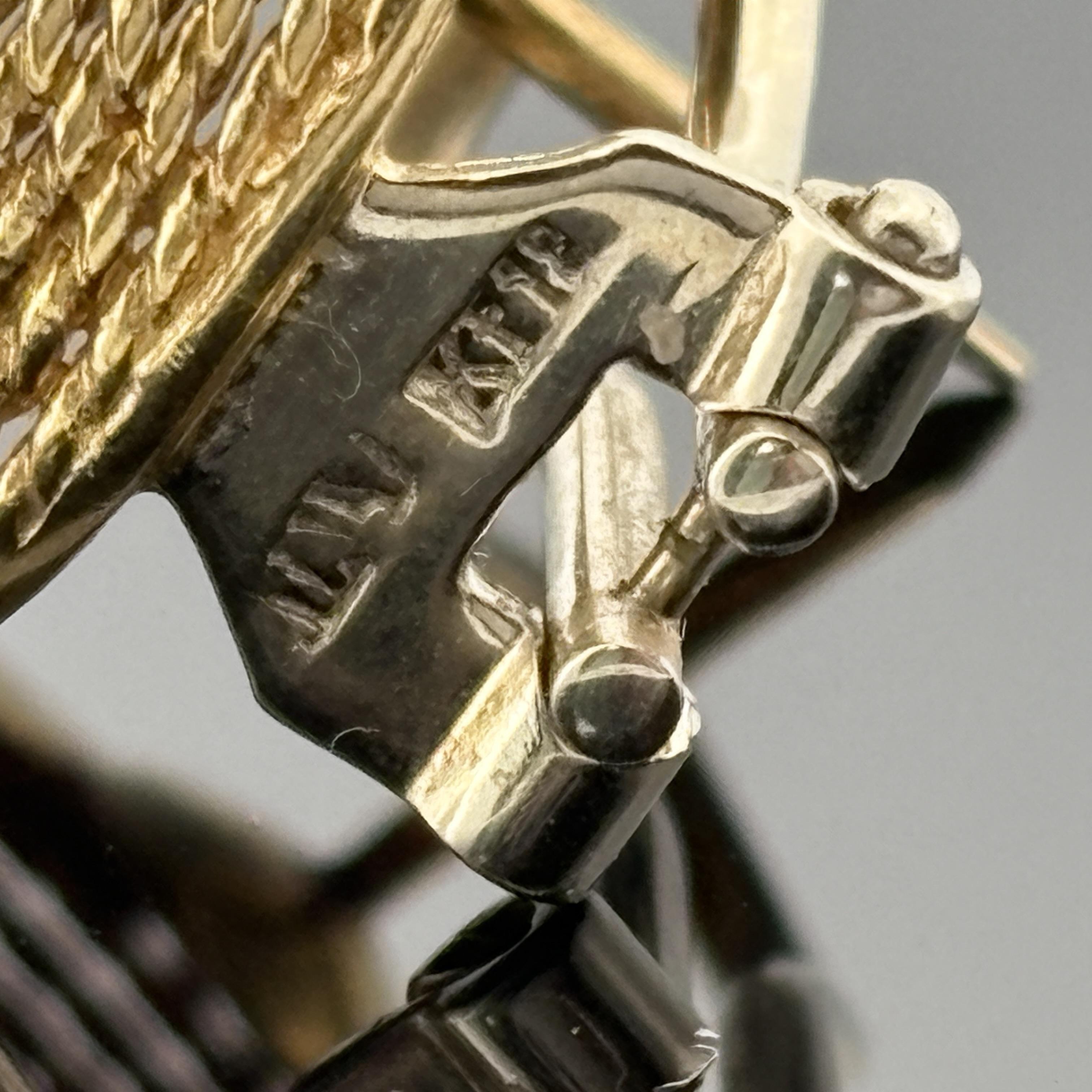 Vintage Seil Motiv Kuppel Ohrringe 18k Gelbgold - Italien im Angebot 4