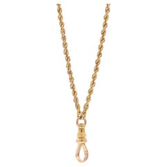 Vintage Rope Pocket Watch Chain 25" - Gold Filled