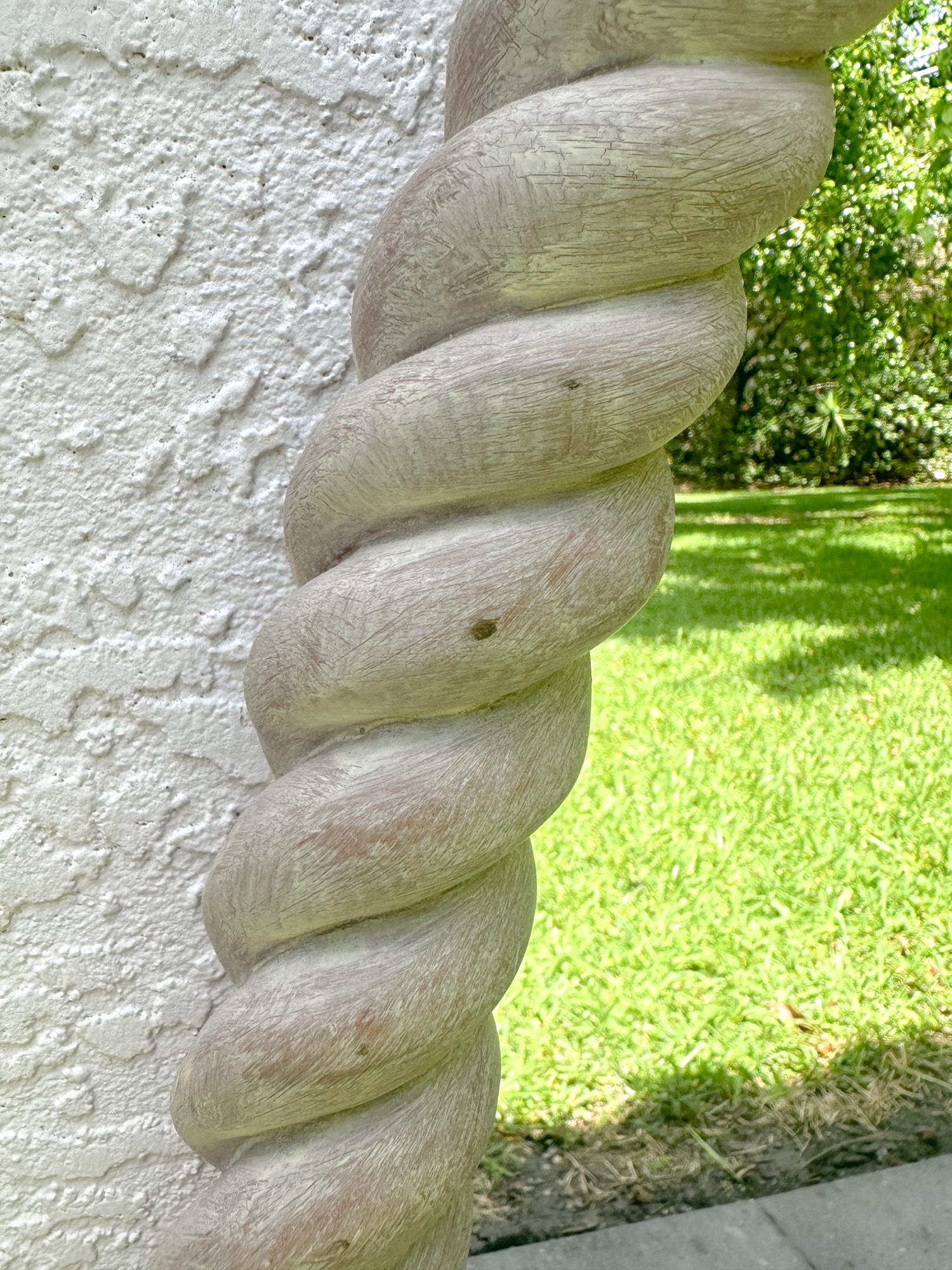 Vintage Rope-Twist-Spiegel mit Quastendetail im Angebot 4