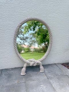 Vintage Rope-Twist Mirror with Tassel Detail