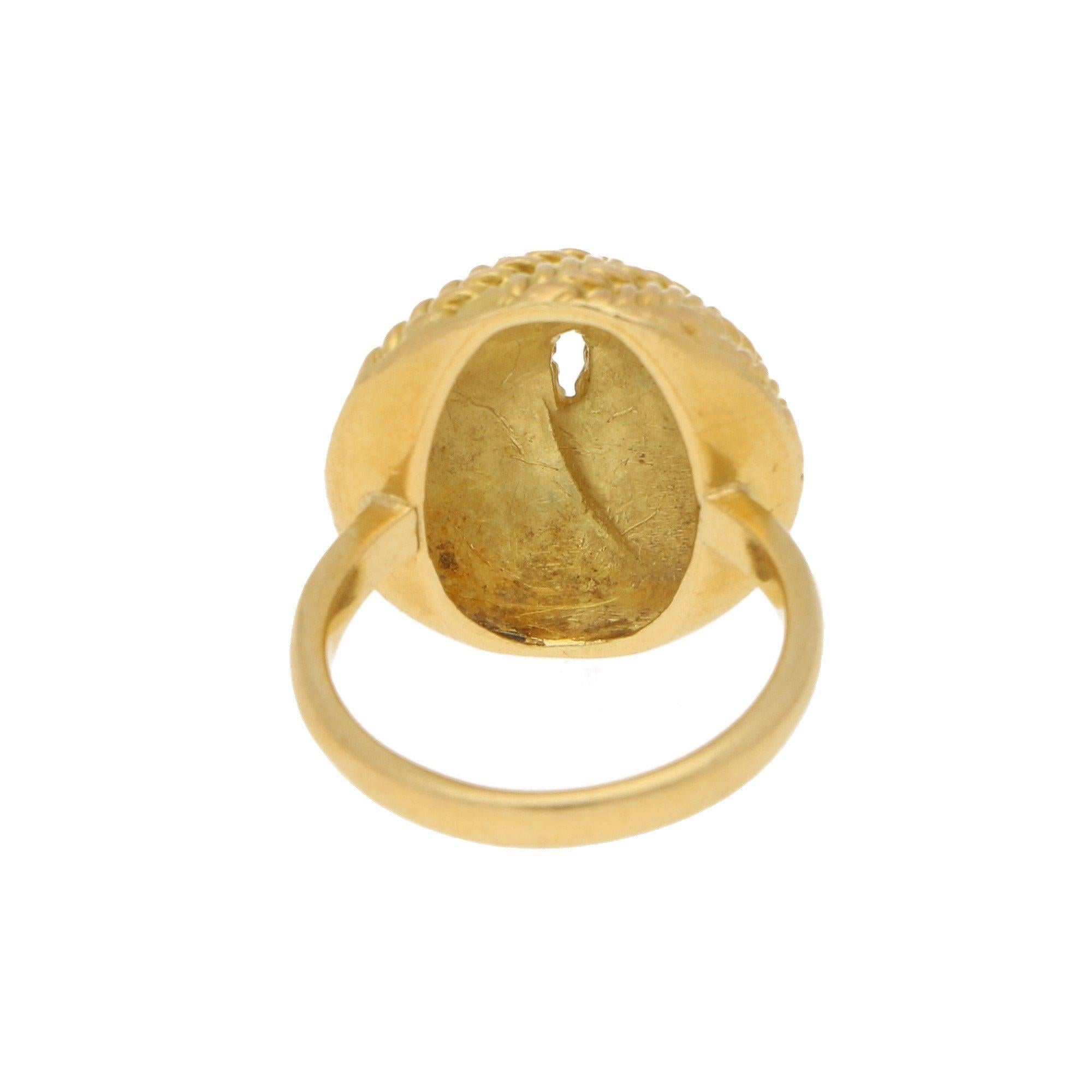Vintage Ropework Knot Cocktail Ring in 18ct Yellow Gold 2