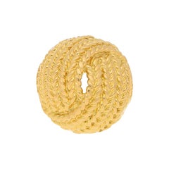 Vintage Ropework Knot Cocktail Ring in 18ct Yellow Gold