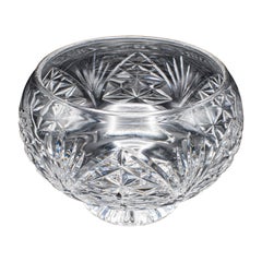 Vintage Rose Bowl, English, Cut Crystal, Posy, Potpourri, Fruit Dish, Circa 1970