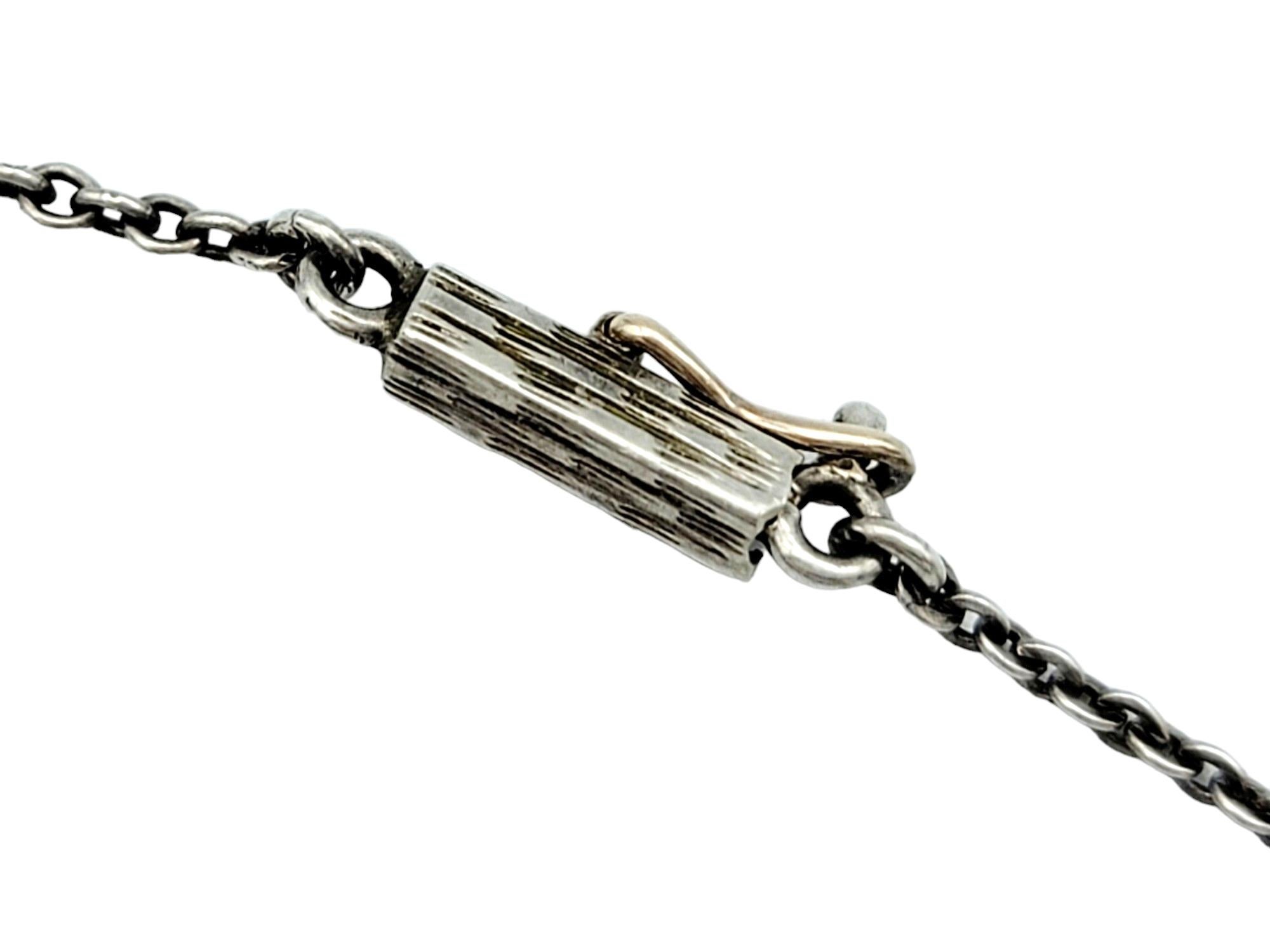 Women's Vintage Rose Checkered Oval Cut Diamond Pendant Necklace in 14K Gold and Silver For Sale
