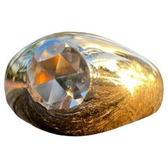 Zigeunerring mit Rosenschliff und Diamant aus 18k Gold