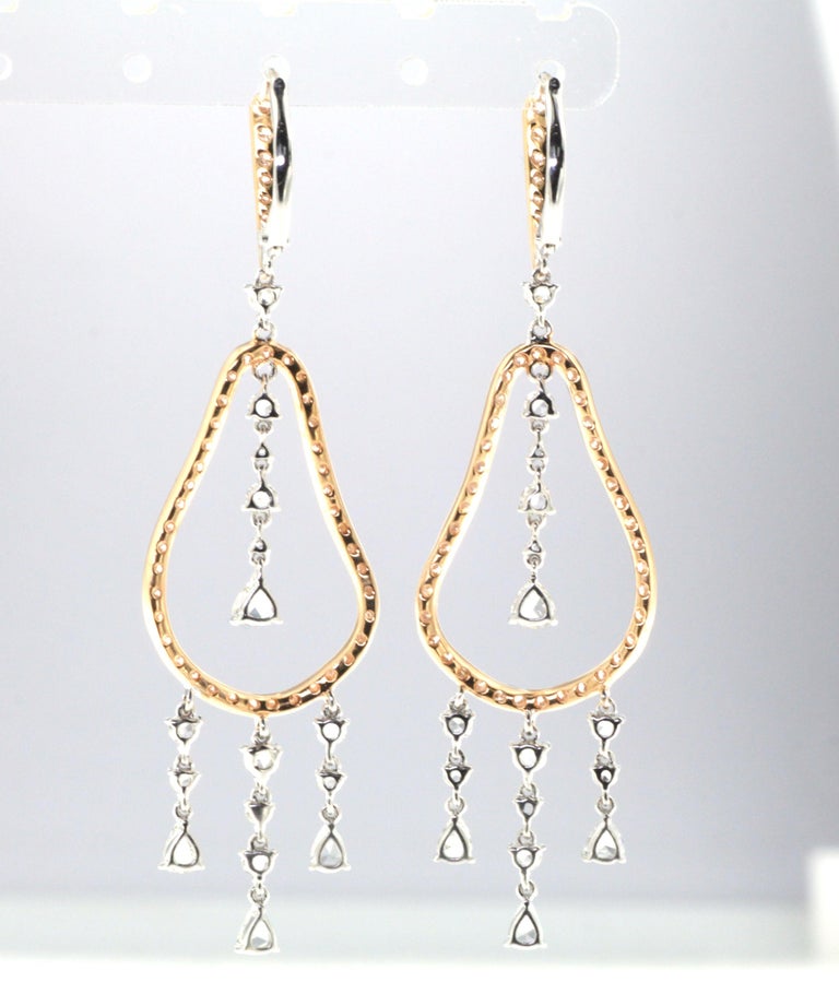 Drop Dangle Mini Rose Earrings in Black
