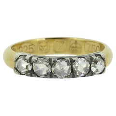 Vintage Rose Cut Diamond Five-Stone Ring