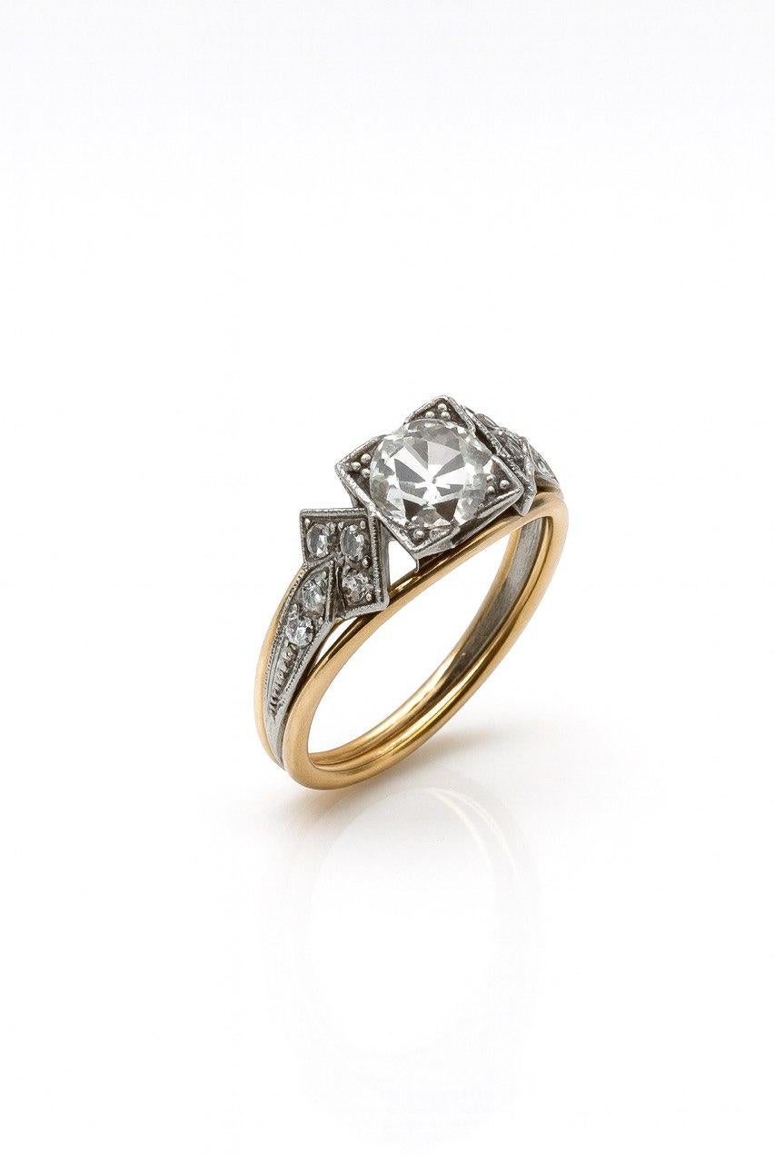 Diamantring im Rosenschliff. im Angebot 1